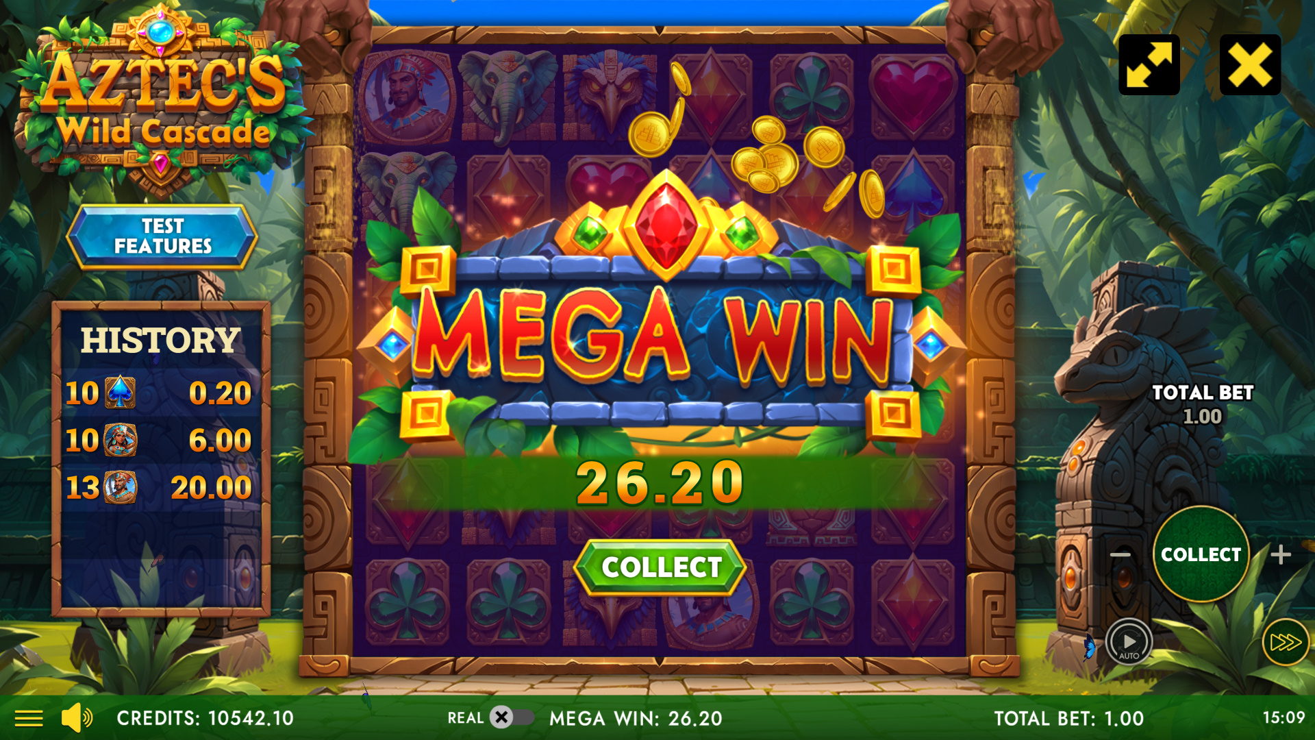 Aztec`s Wild Cascade - Mega Win
