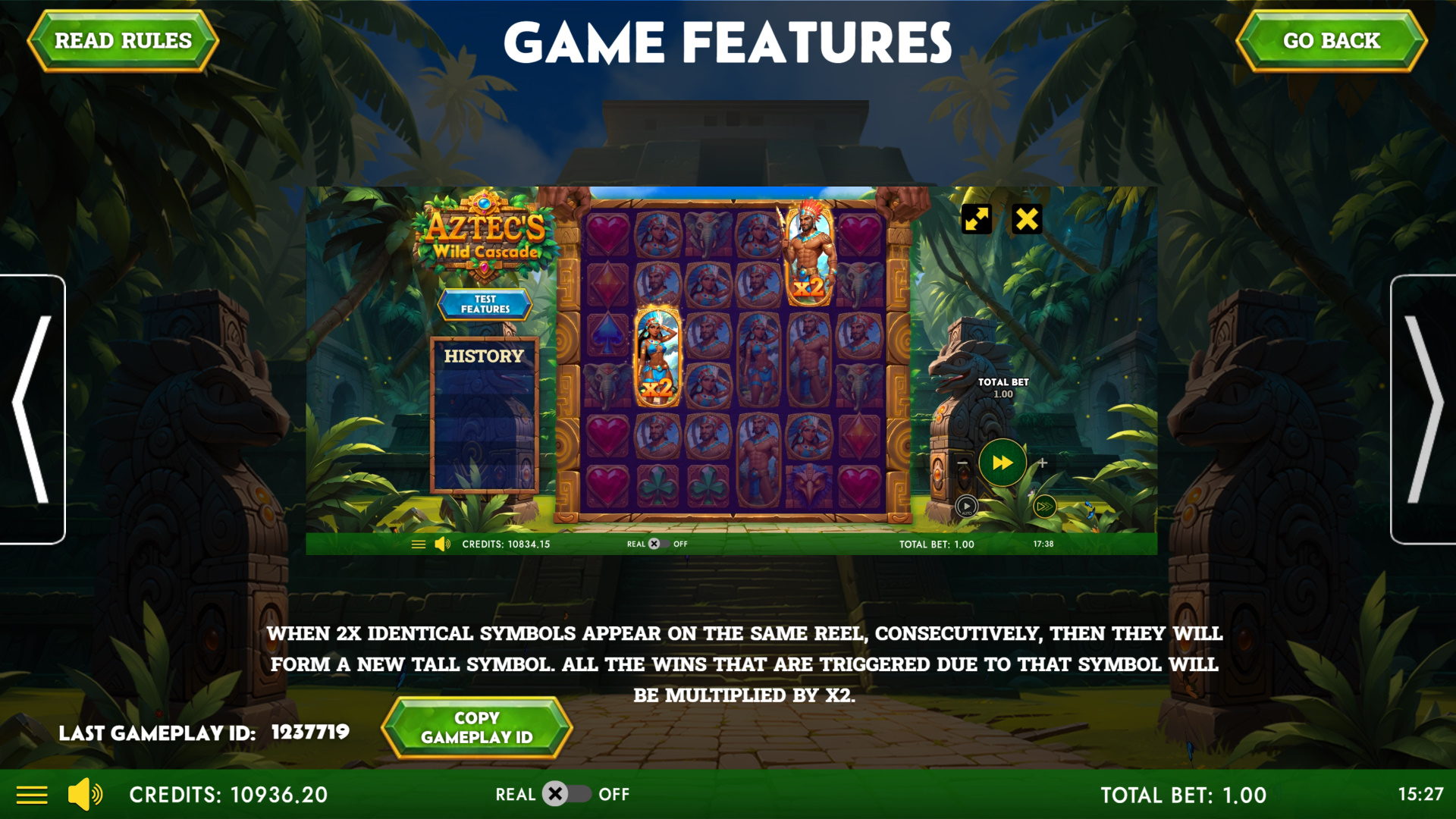 Aztec`s Wild Cascade - Features #2