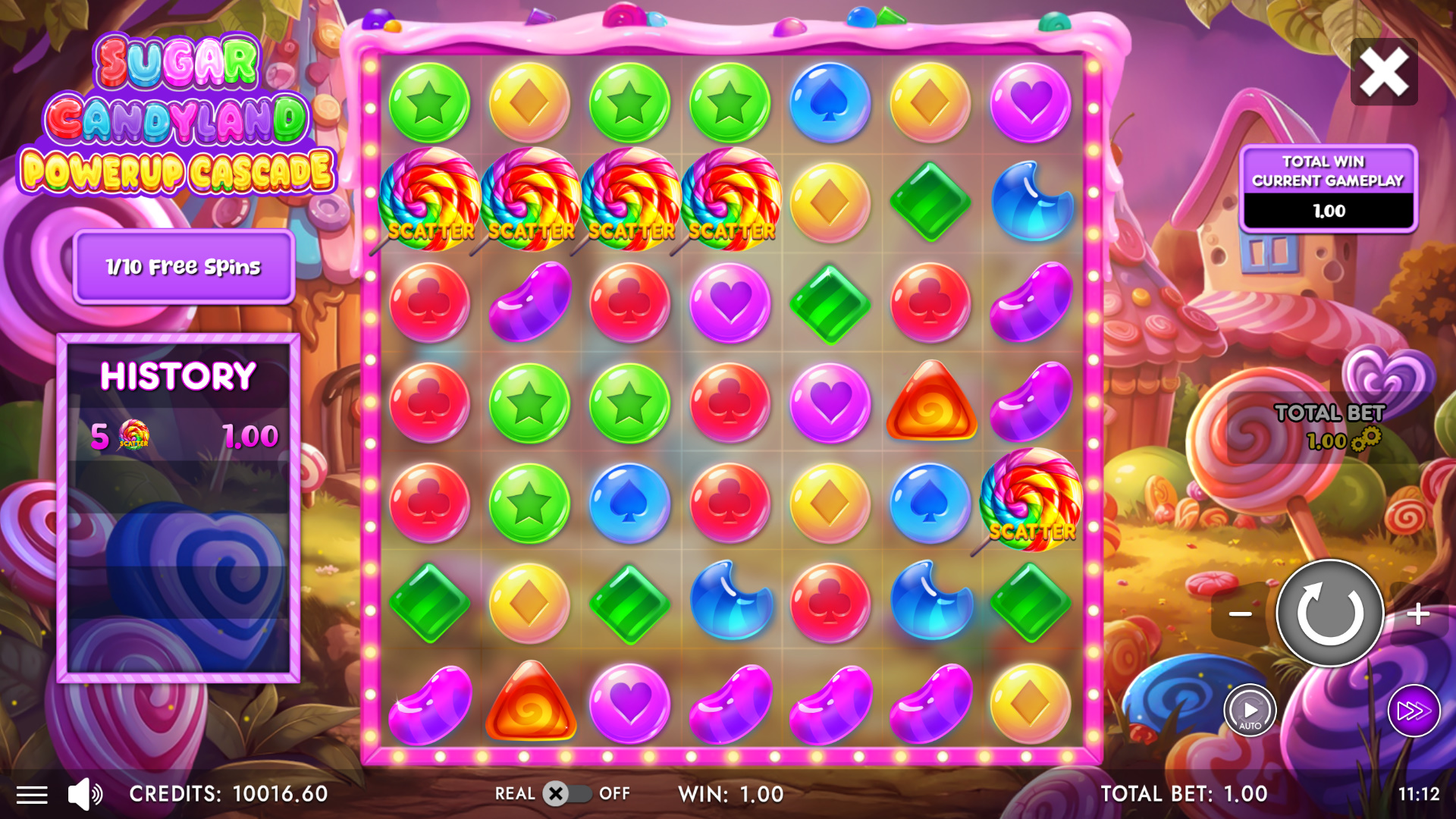 Sugar Candyland free spins bonus round