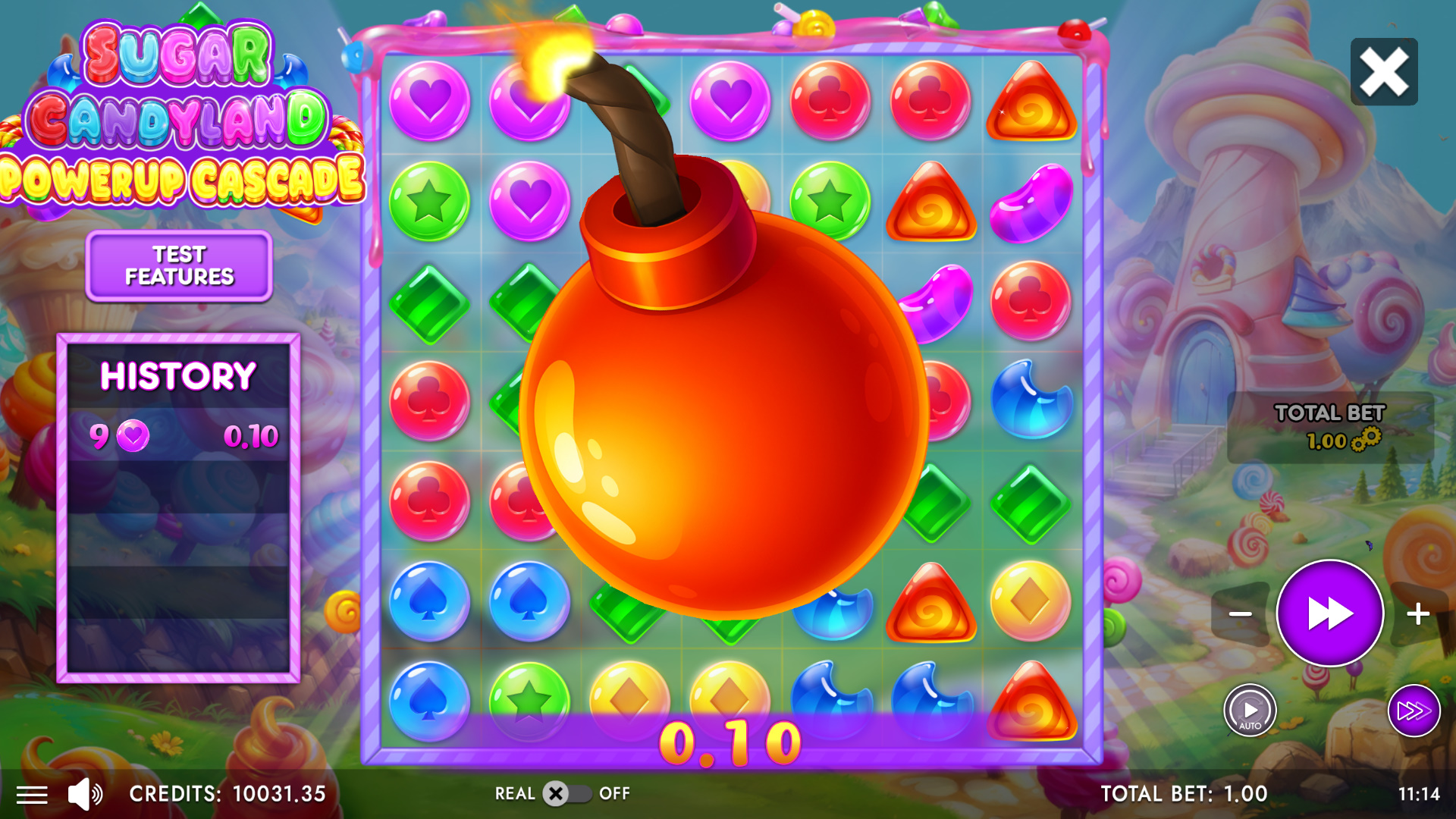 Sugar Candyland Powerup Cascade - MIDDLE EXPLOSION
