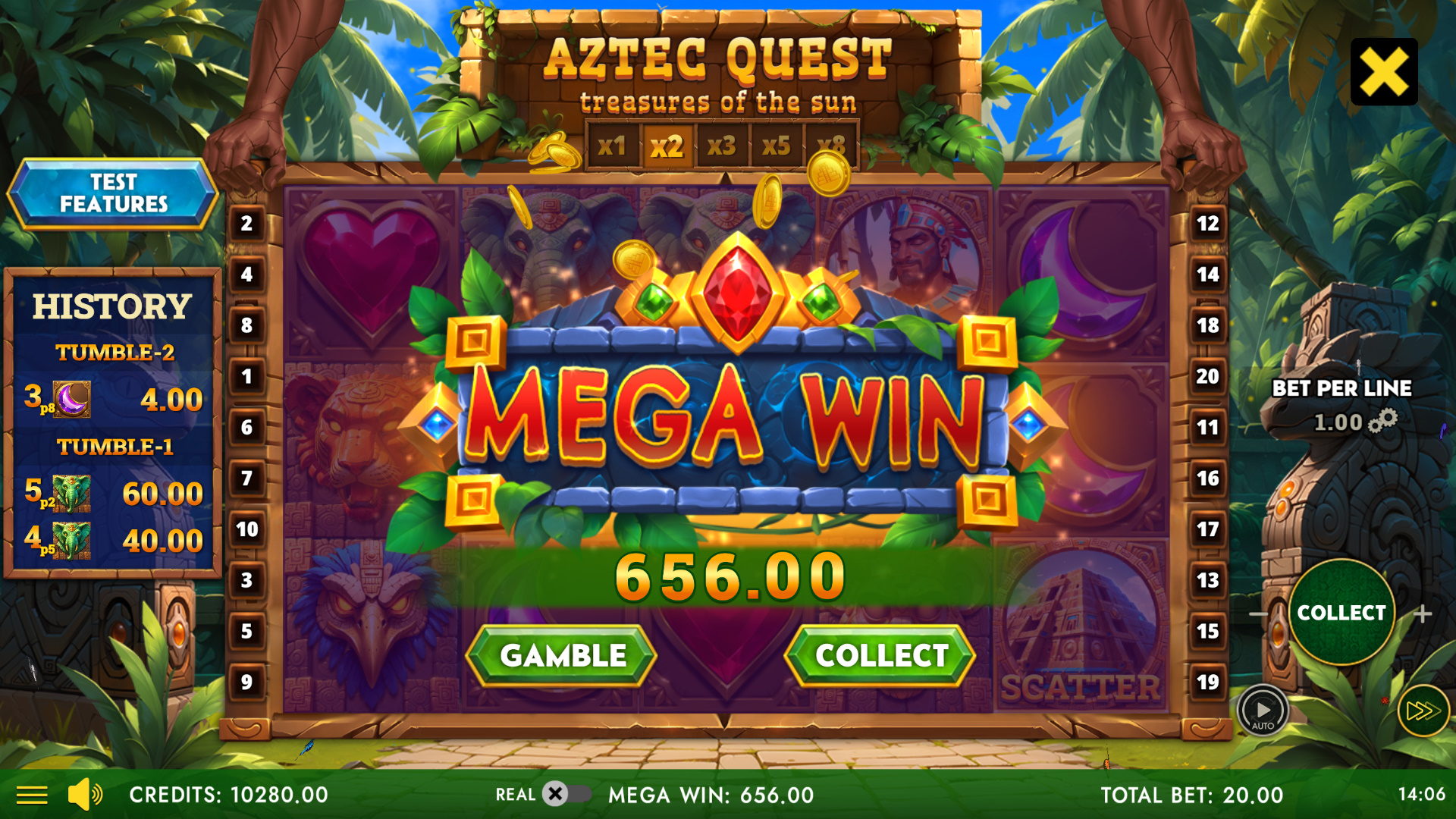Aztec Quest - Treasures Of The Sun - Mega Win