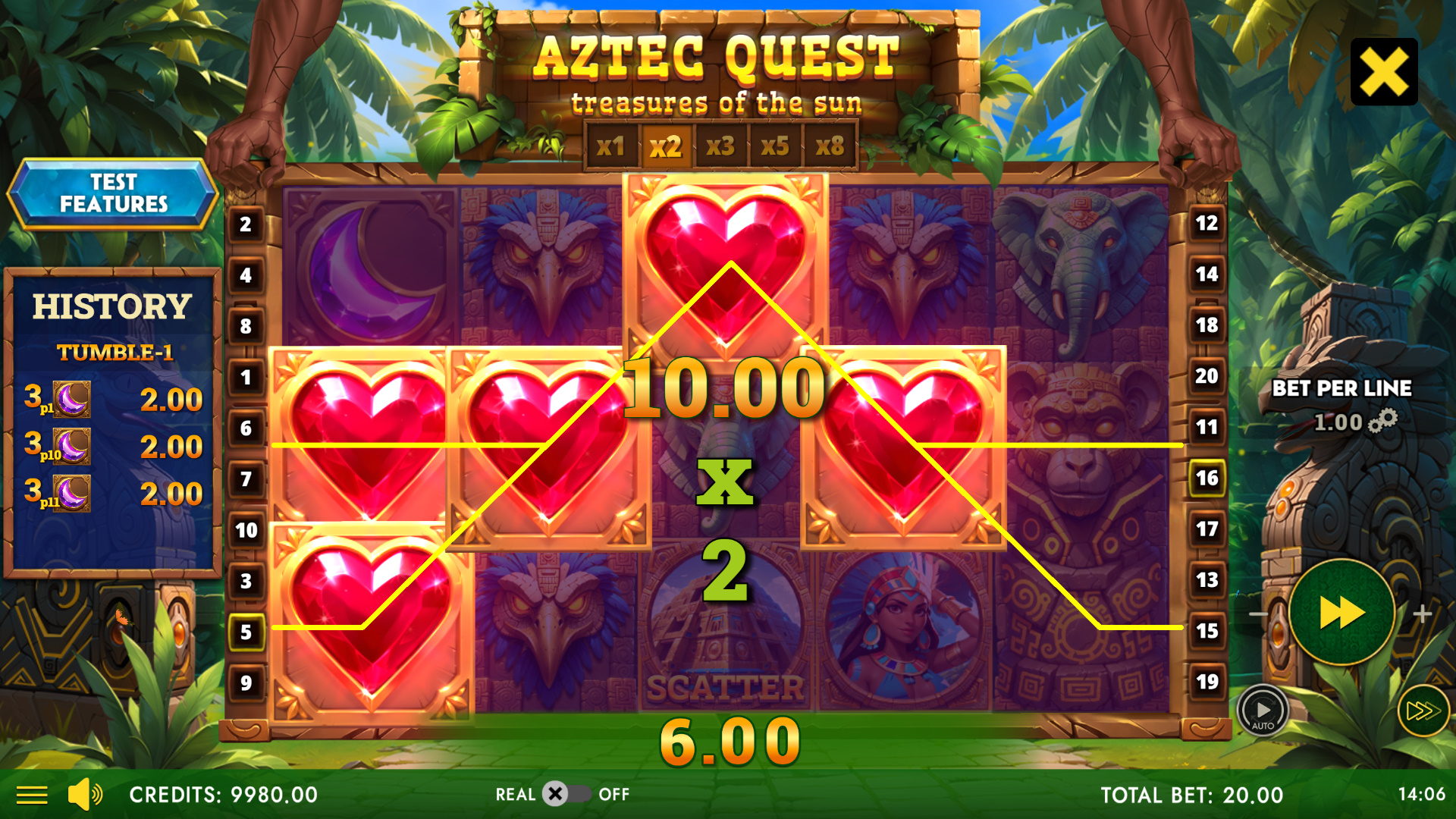 Aztec Quest - Treasures Of The Sun - Win