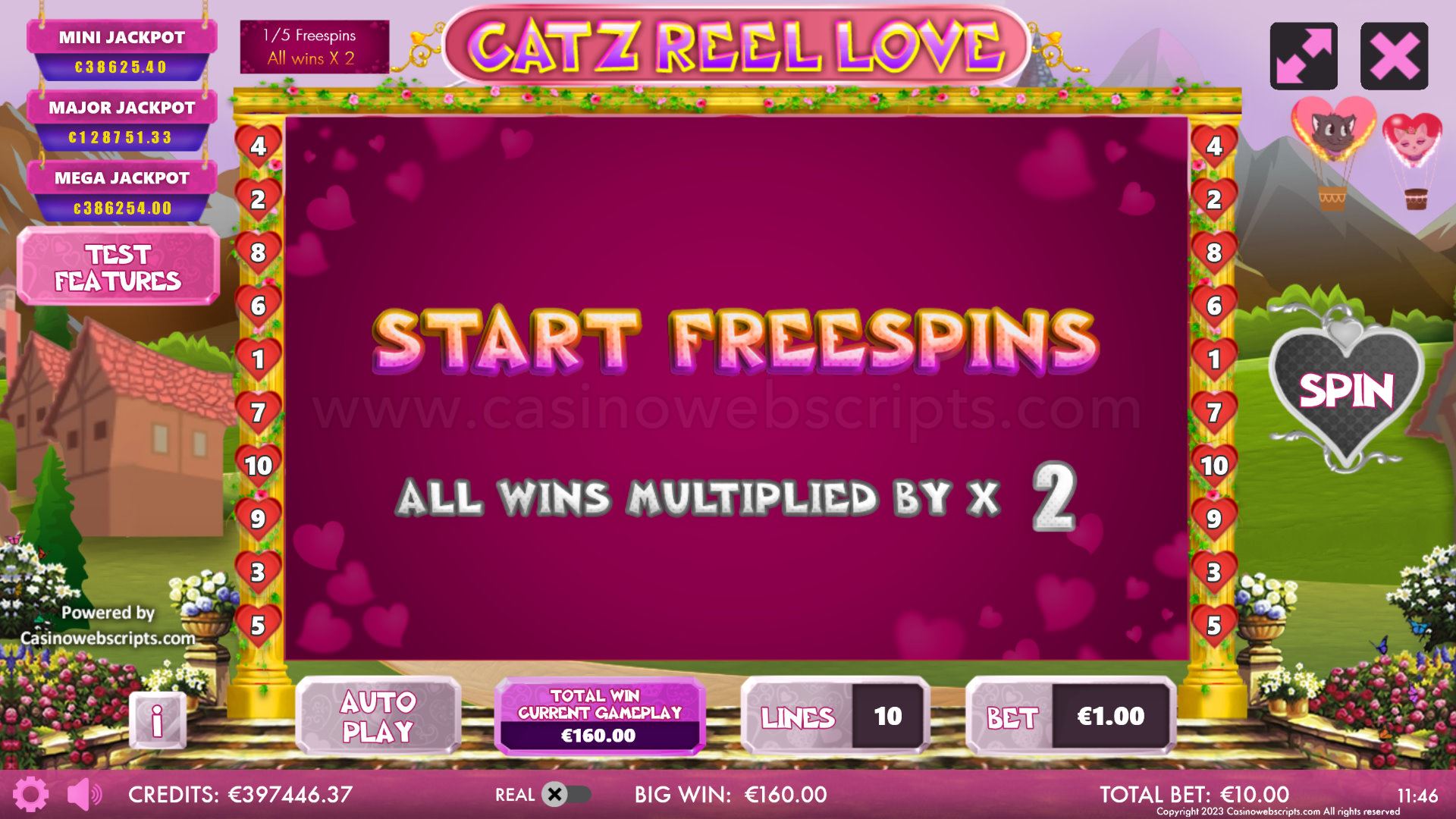Catz Reel Love HTML5 Mobile and PC - FS Start