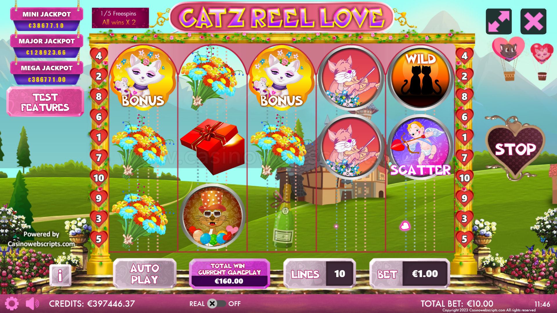 Catz Reel Love HTML5 Mobile and PC free spins