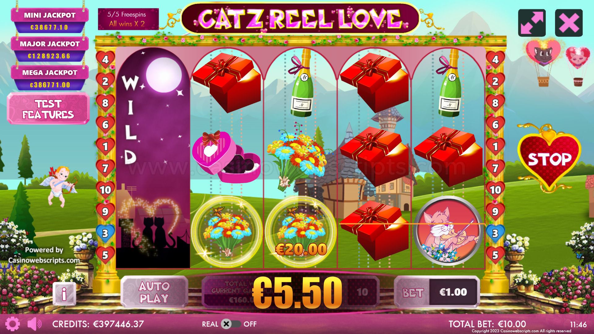 Catz Reel Love HTML5 Mobile and PC - Expanding Wild
