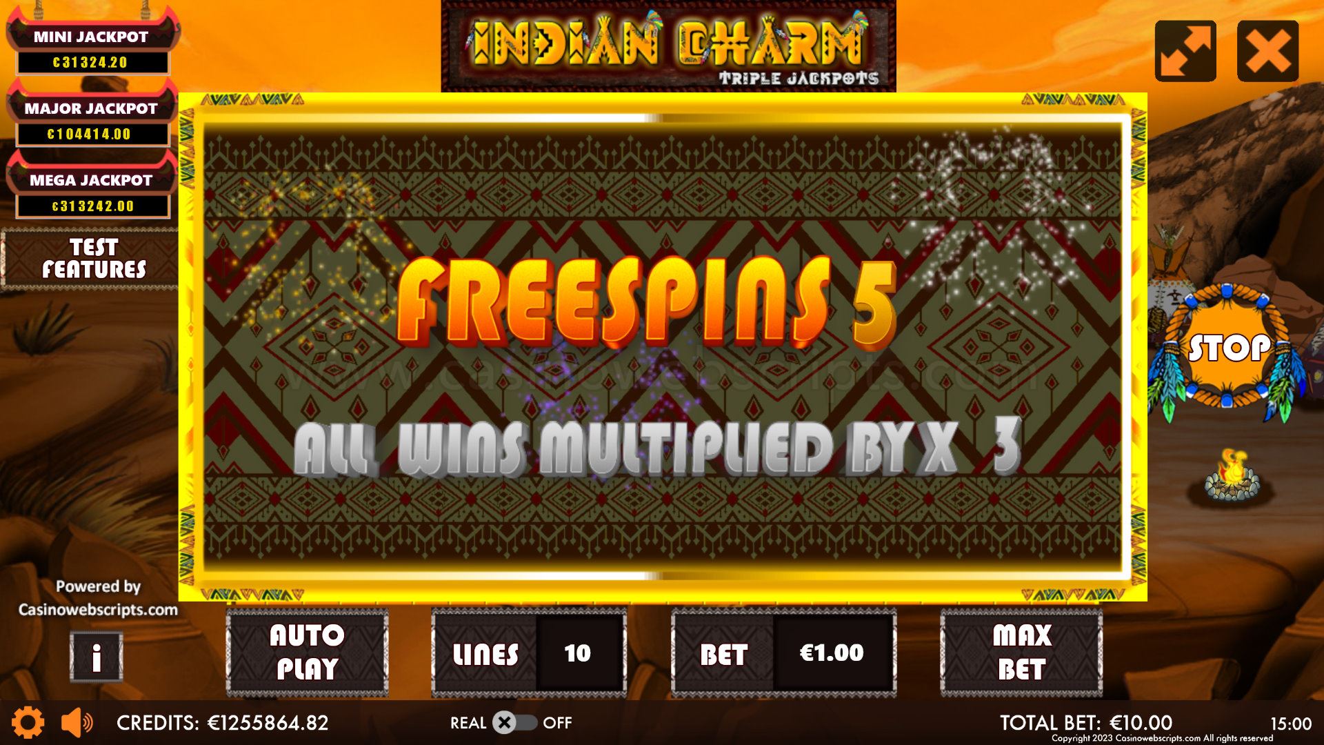Indian Charm Triple Jackpots HTML5 Mobile and PC - FS Trigger
