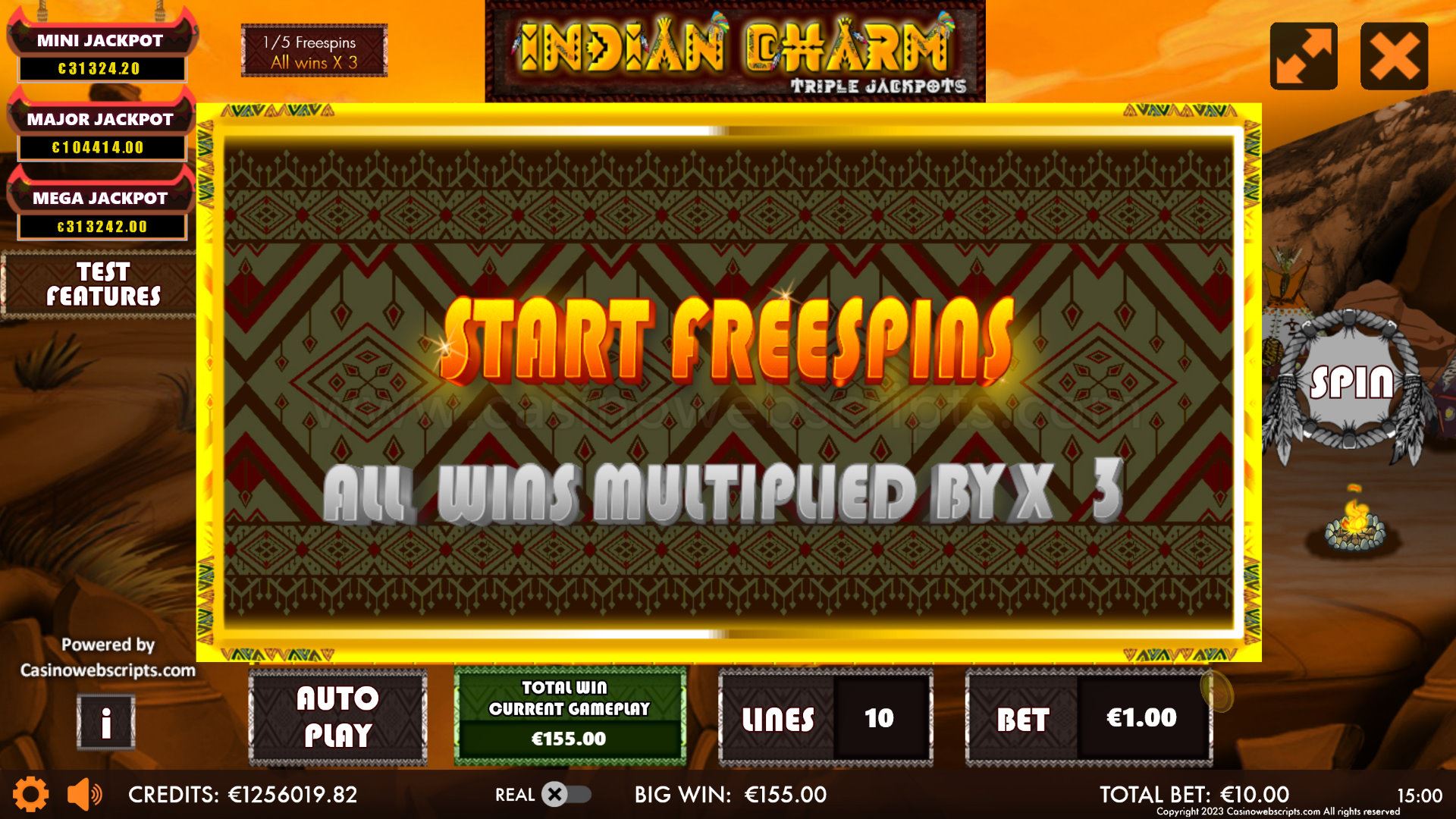 Indian Charm Triple Jackpots HTML5 Mobile and PC - FS Start