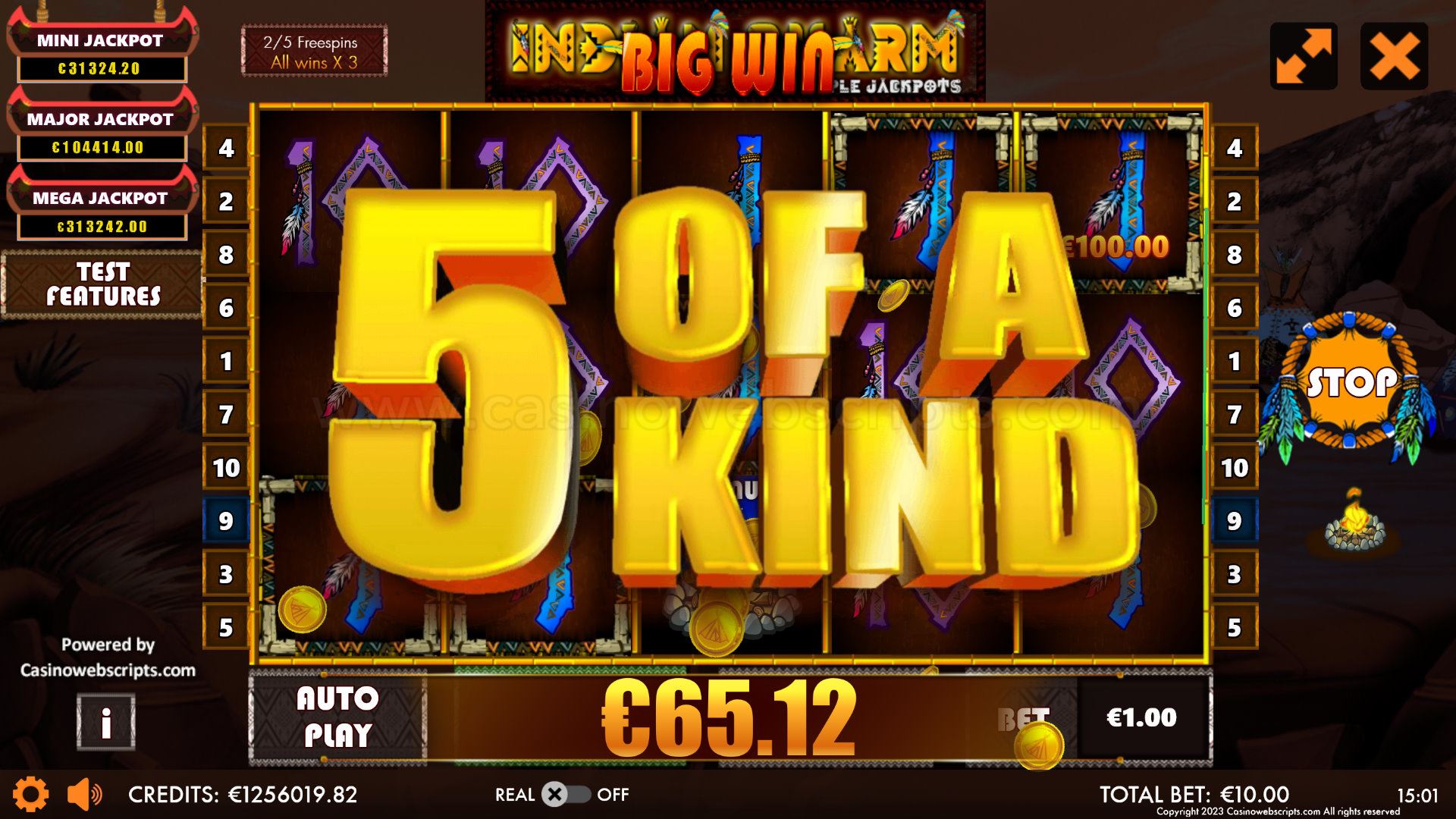 Indian Charm Triple Jackpots HTML5 Mobile and PC - Preview #2