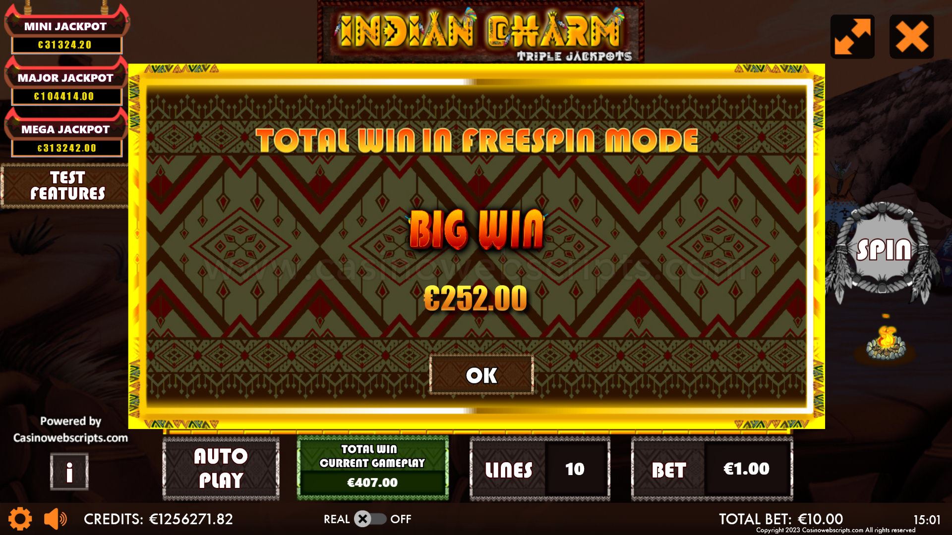Indian Charm Triple Jackpots HTML5 Mobile and PC - Preview #3