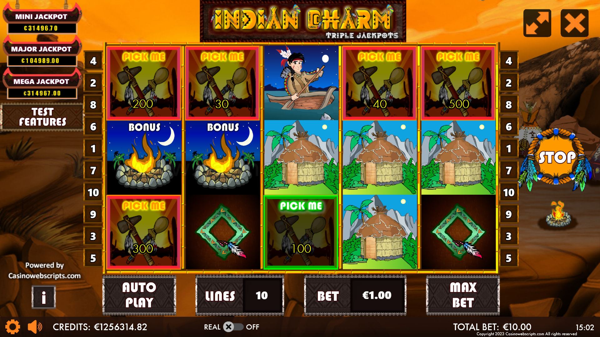 Indian Charm Triple Jackpots HTML5 Mobile and PC - Preview #6