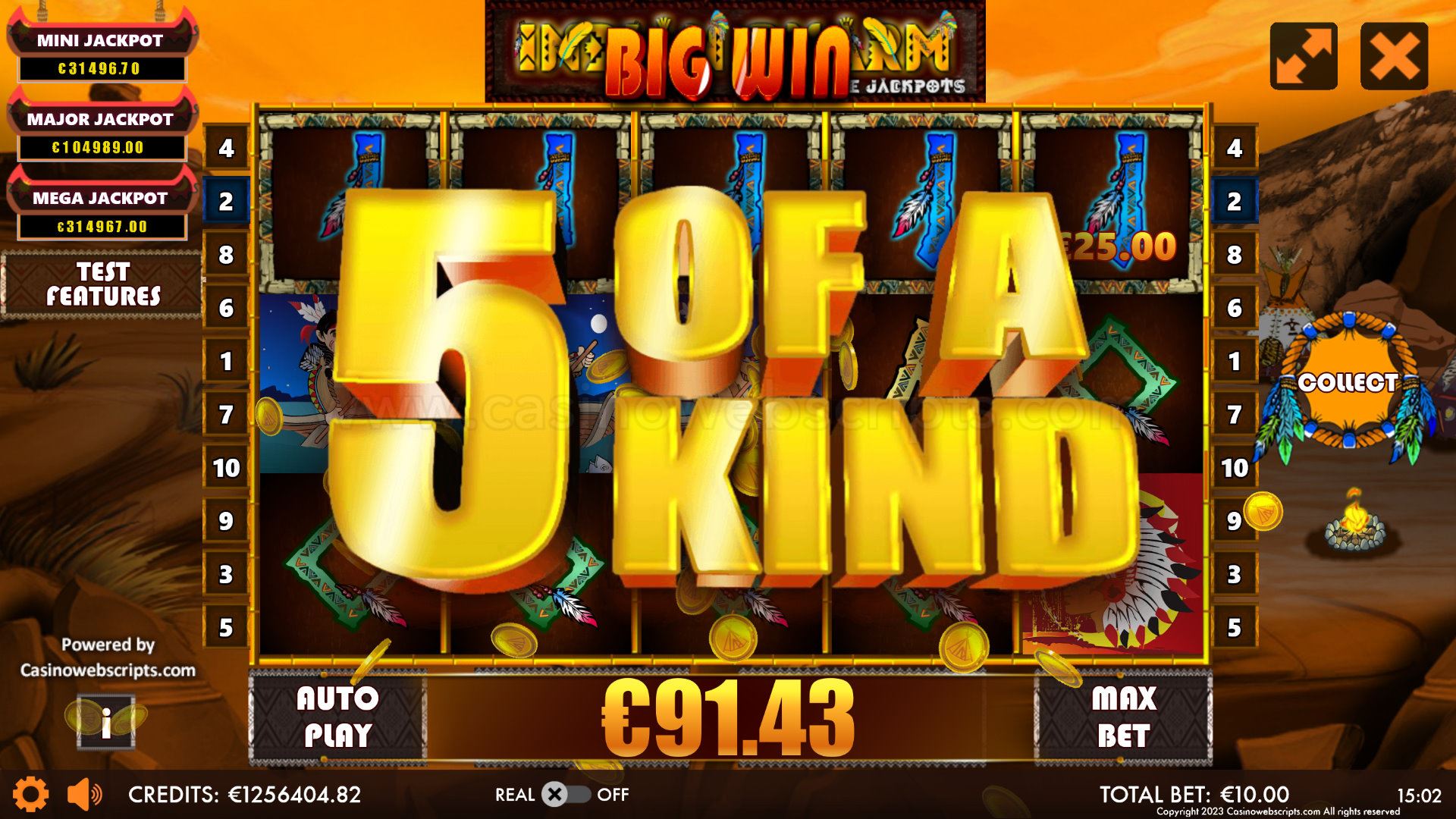 Indian Charm Triple Jackpots HTML5 Mobile and PC - 5 of a Kind