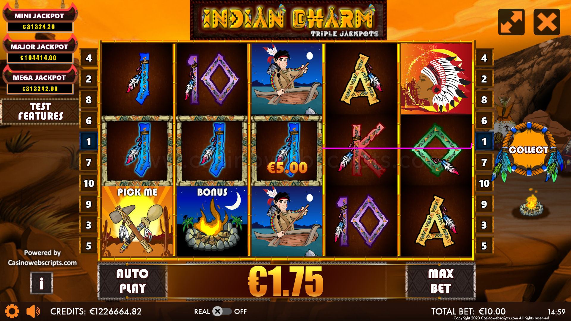 Indian Charm Triple Jackpots HTML5 Mobile and PC - Win