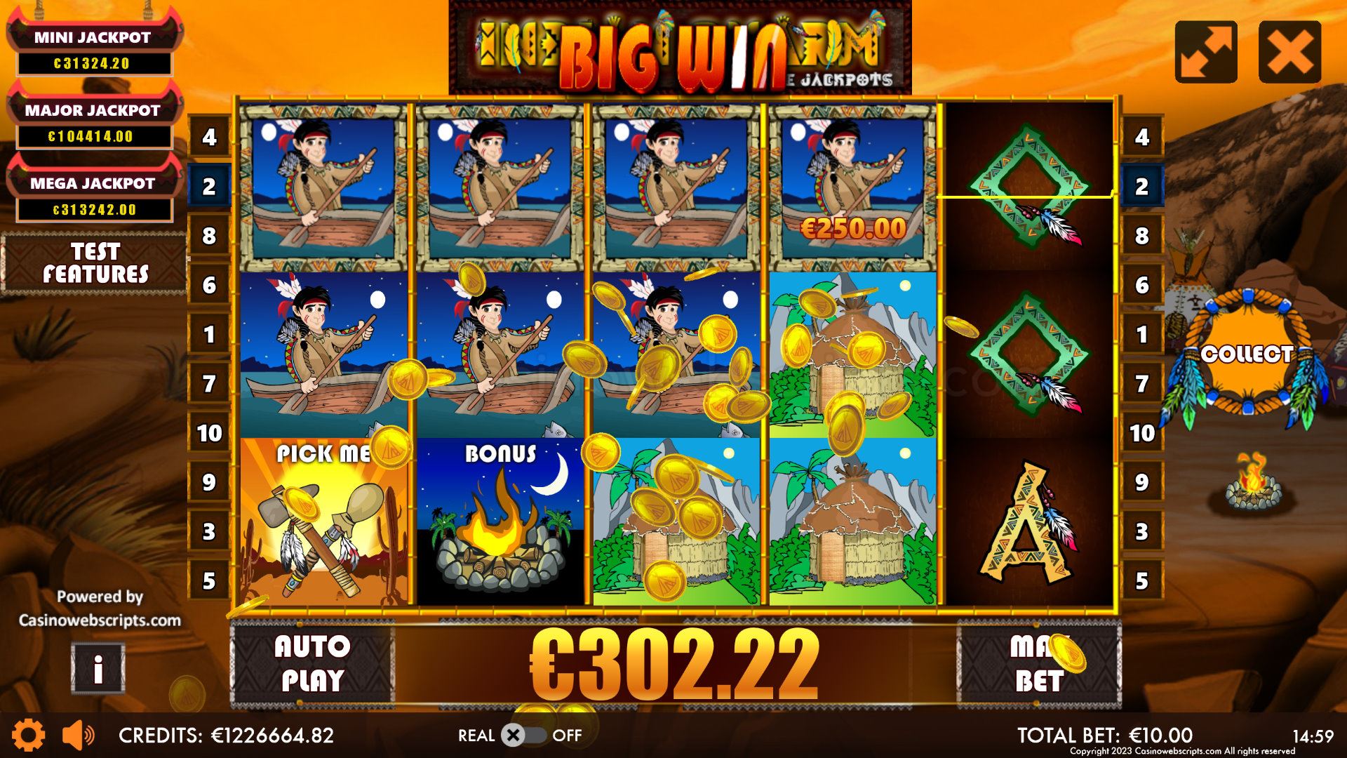 Indian Charm Triple Jackpots HTML5 Mobile and PC - Big Win