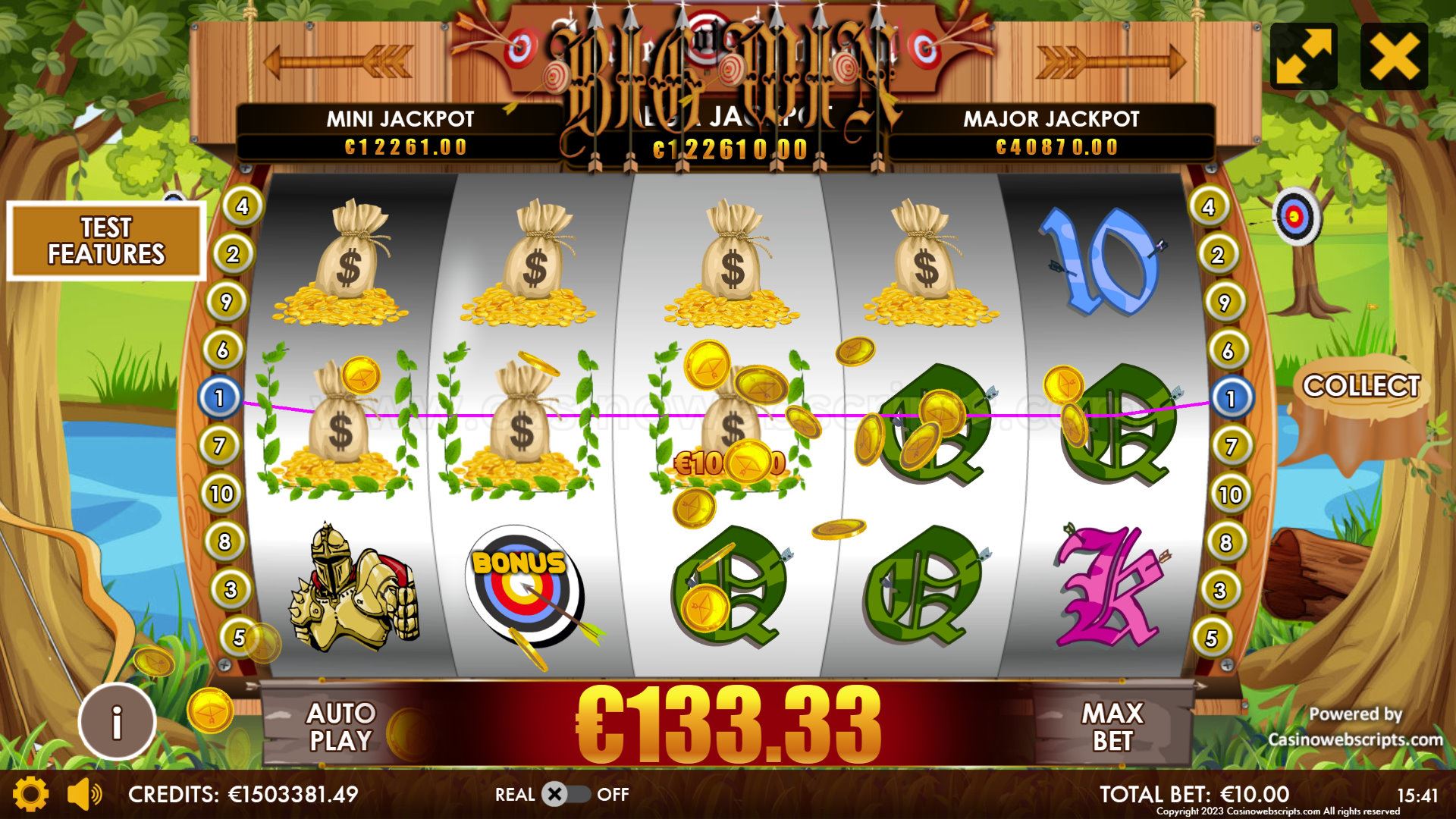 Archer of SlotWood Mobile and PC - Big Win
