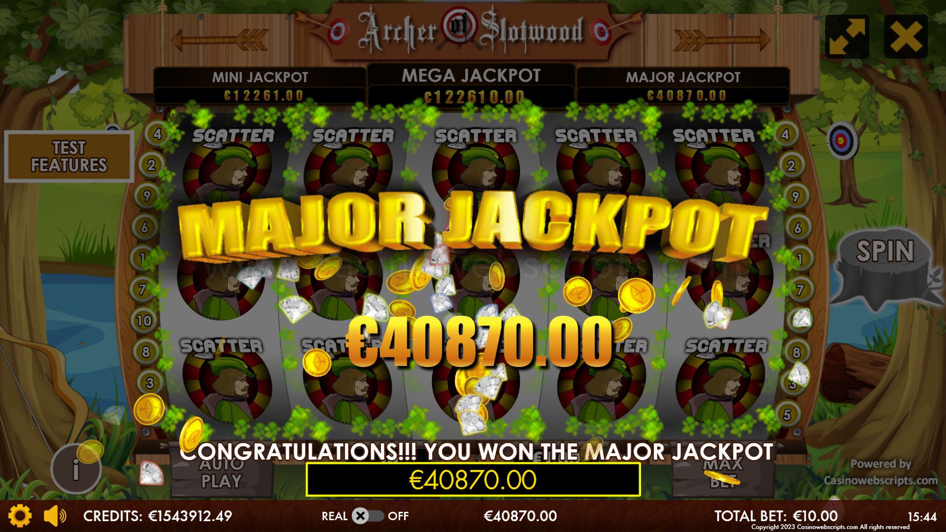 Archer of SlotWood Mobile and PC - Jackpot