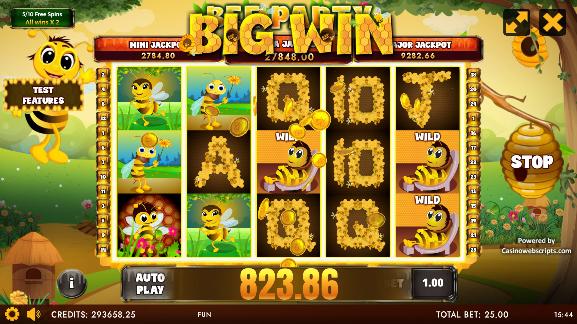 Bee Party HTML5 Mobile and PC - Big Win