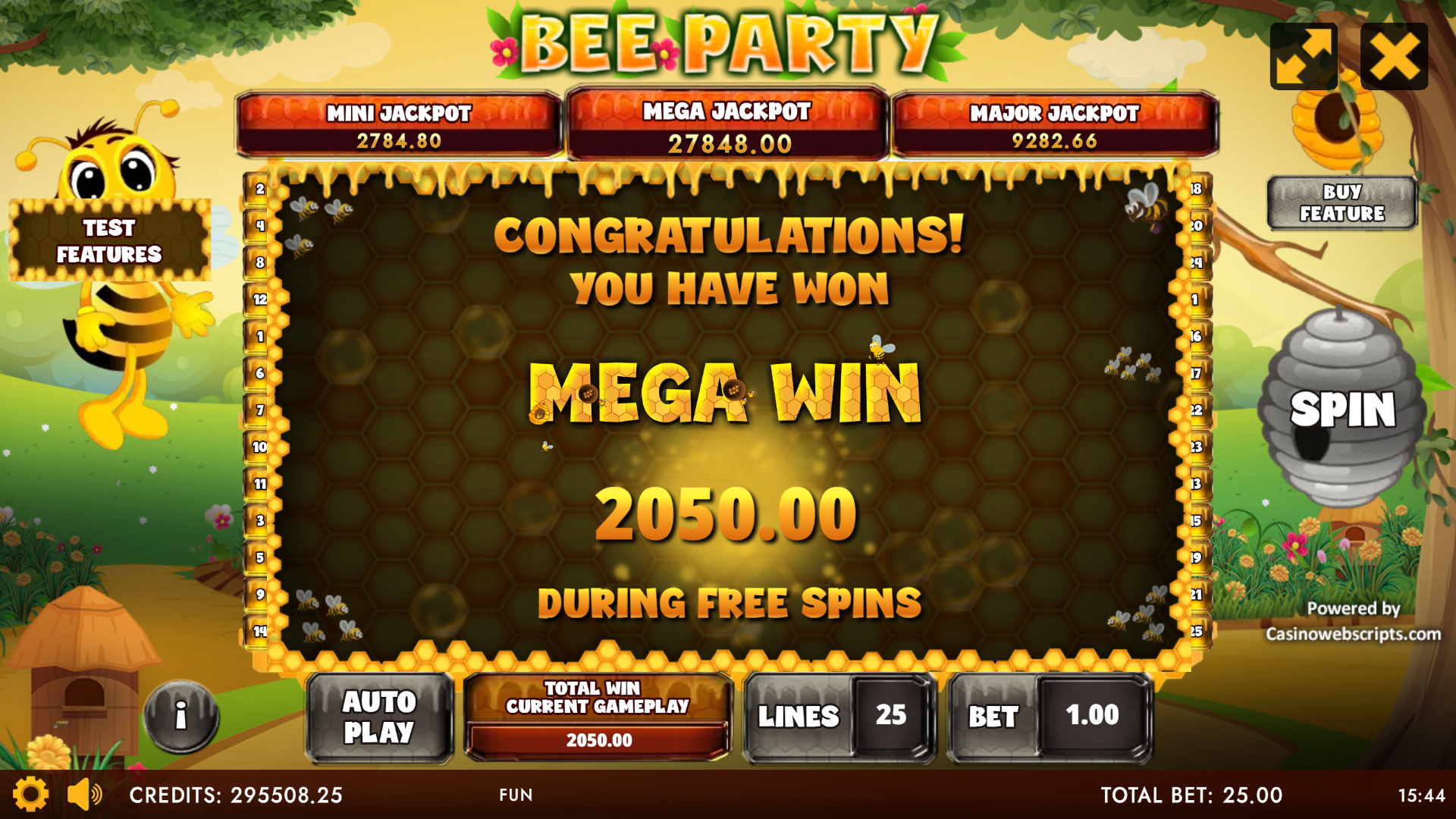 Bee Party HTML5 Mobile and PC big win