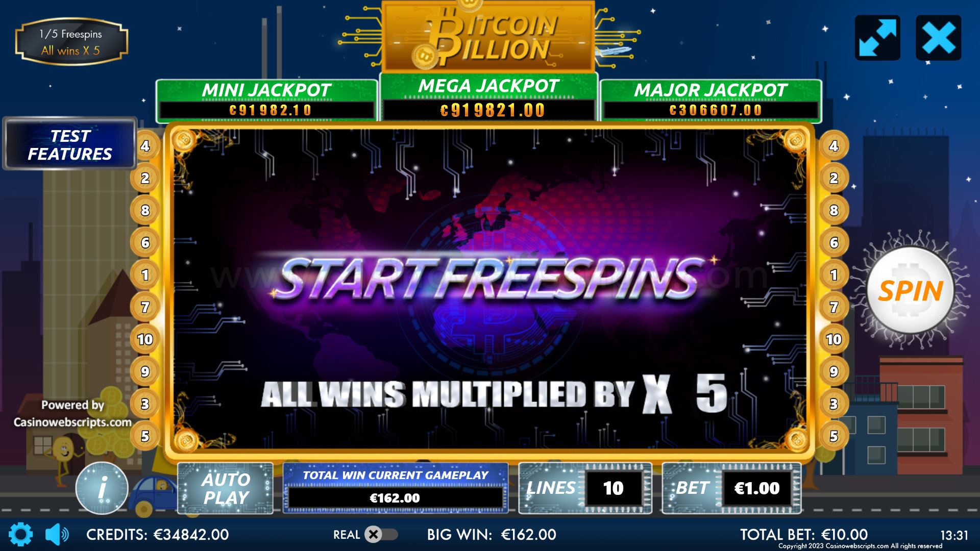 Bitcoin Billion HTML5 Mobile and PC - FS Start