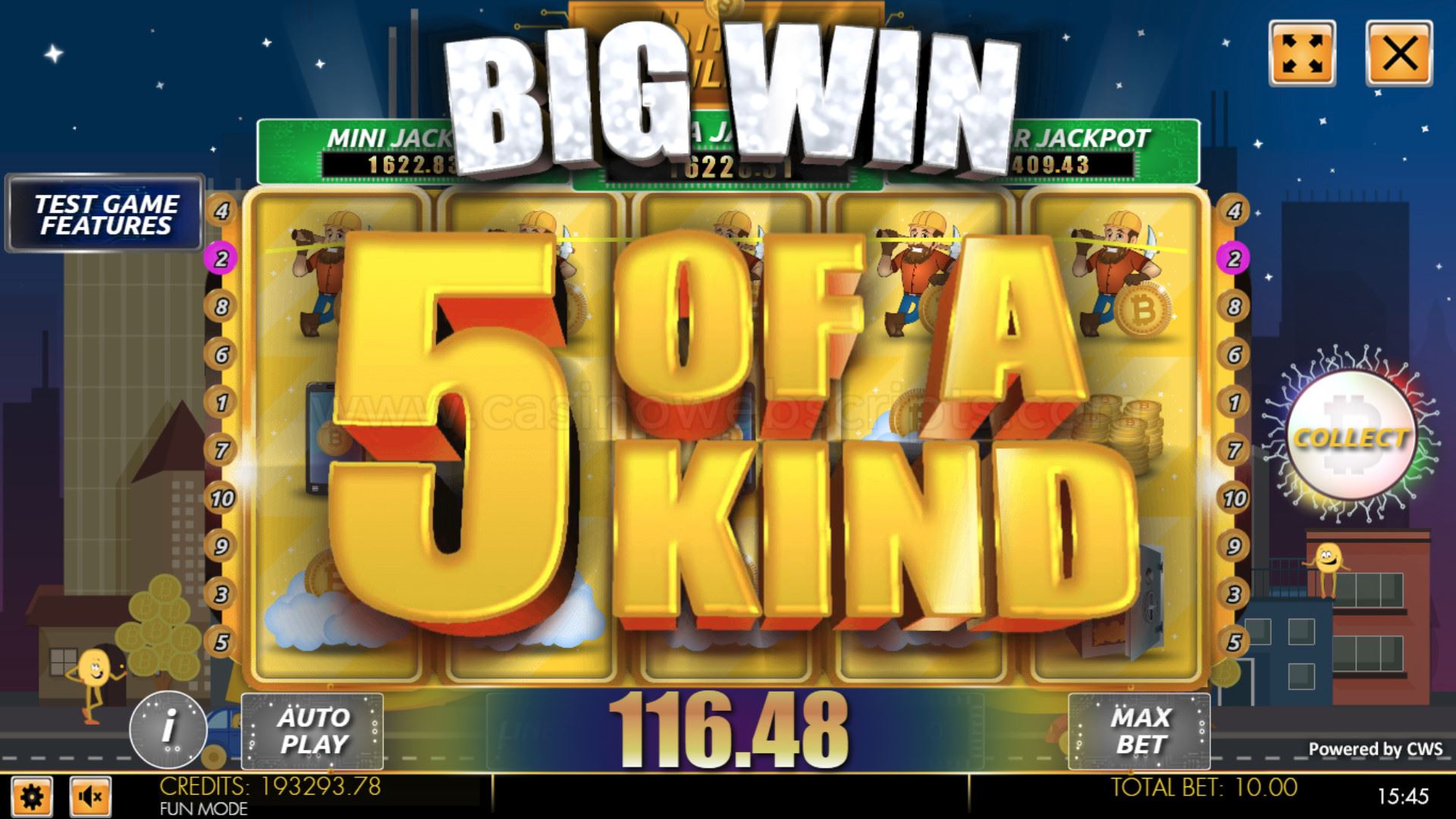 Bitcoin Billion HTML5 Mobile and PC - 5 of a Kind