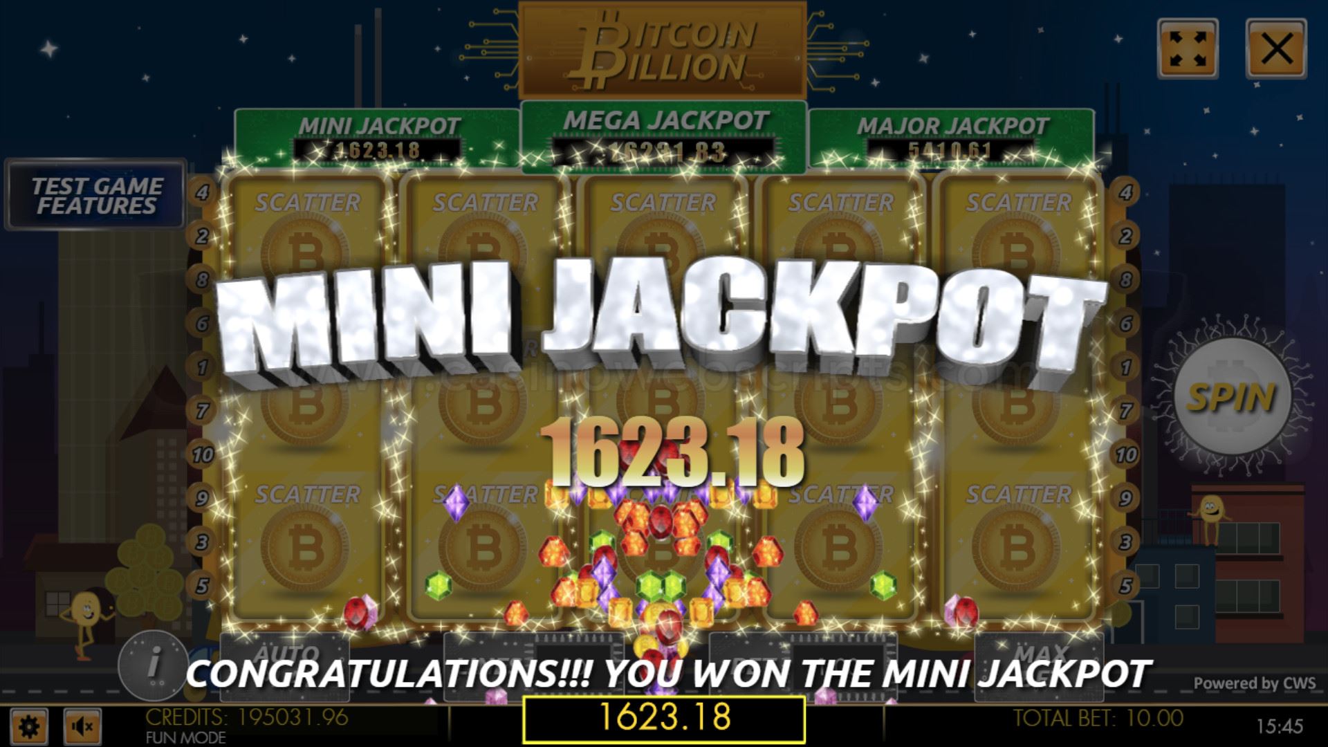 Bitcoin Billion HTML5 Mobile and PC - Jackpot