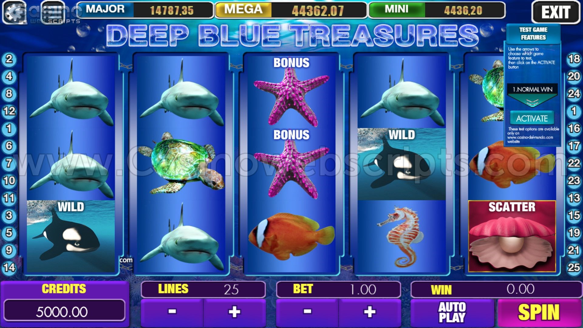 Deep Blue Treasures HTML5 Mobile and PC base game