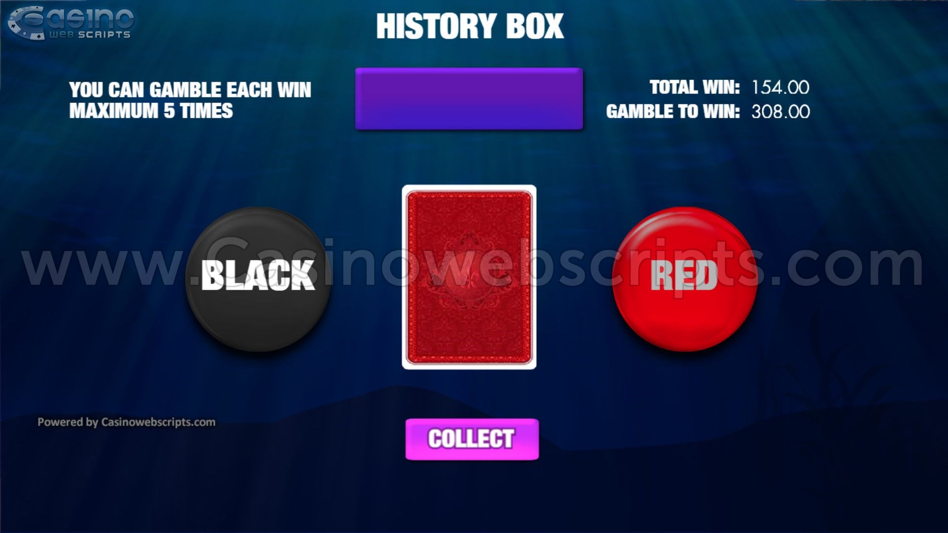 Deep Blue Treasures HTML5 Mobile and PC - Gamble