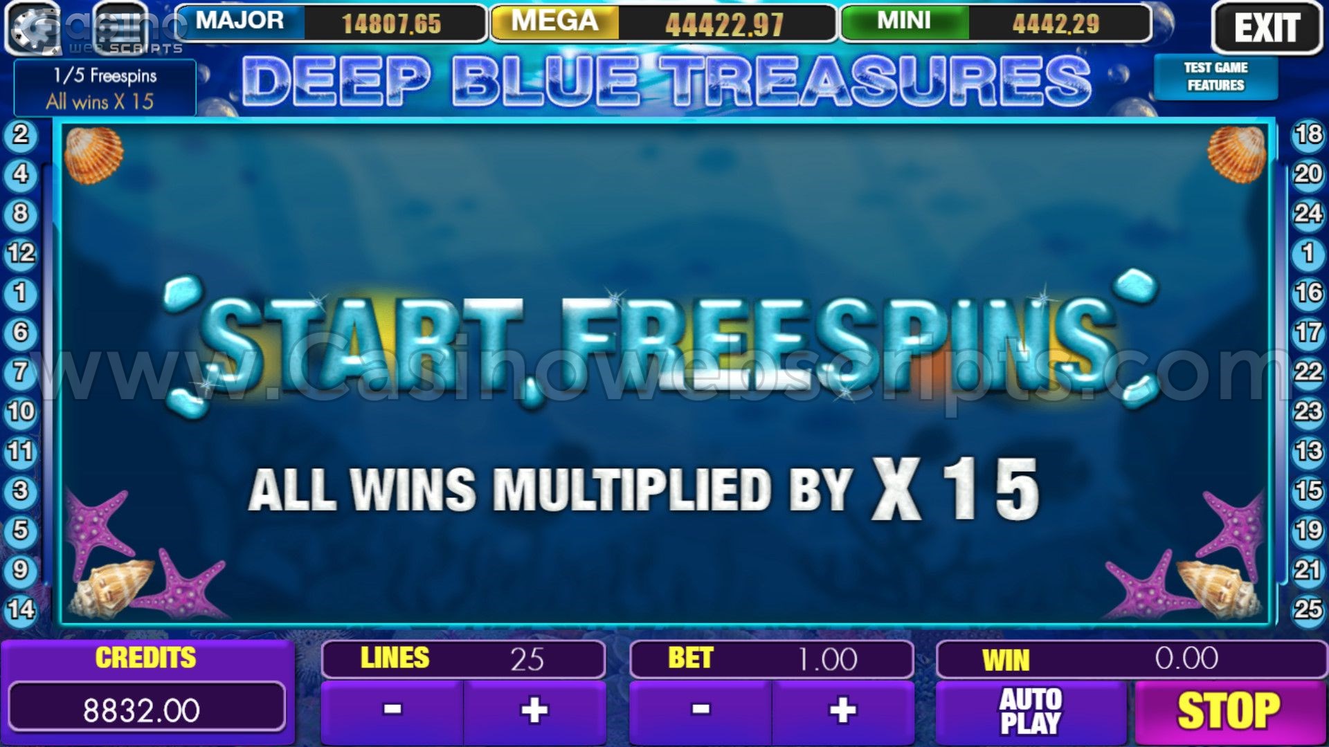 Deep Blue Treasures HTML5 Mobile and PC - FS Start