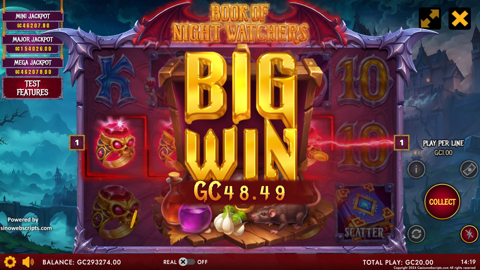 Book Of Night Watchers - Big Win