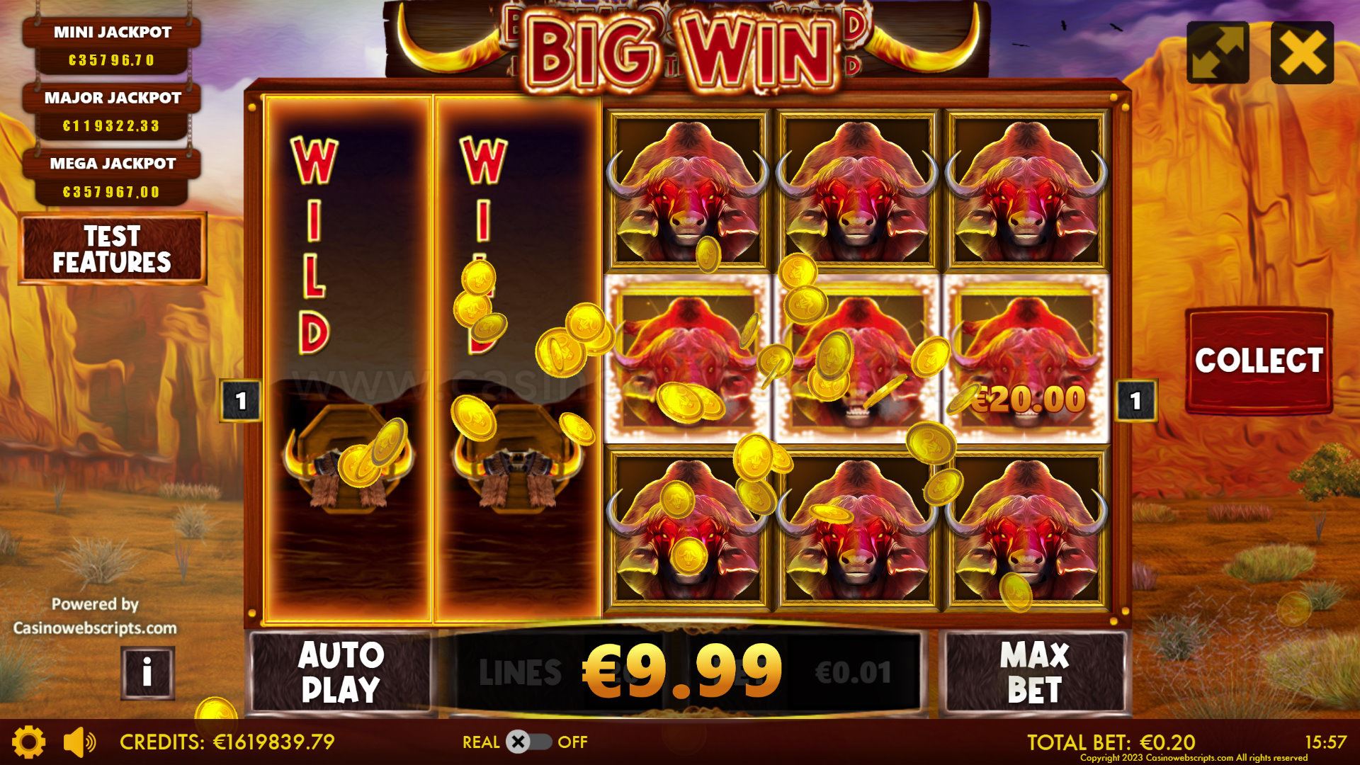 Buffalos Go Wild - Legendary Treasure Hold - Expanding Wild