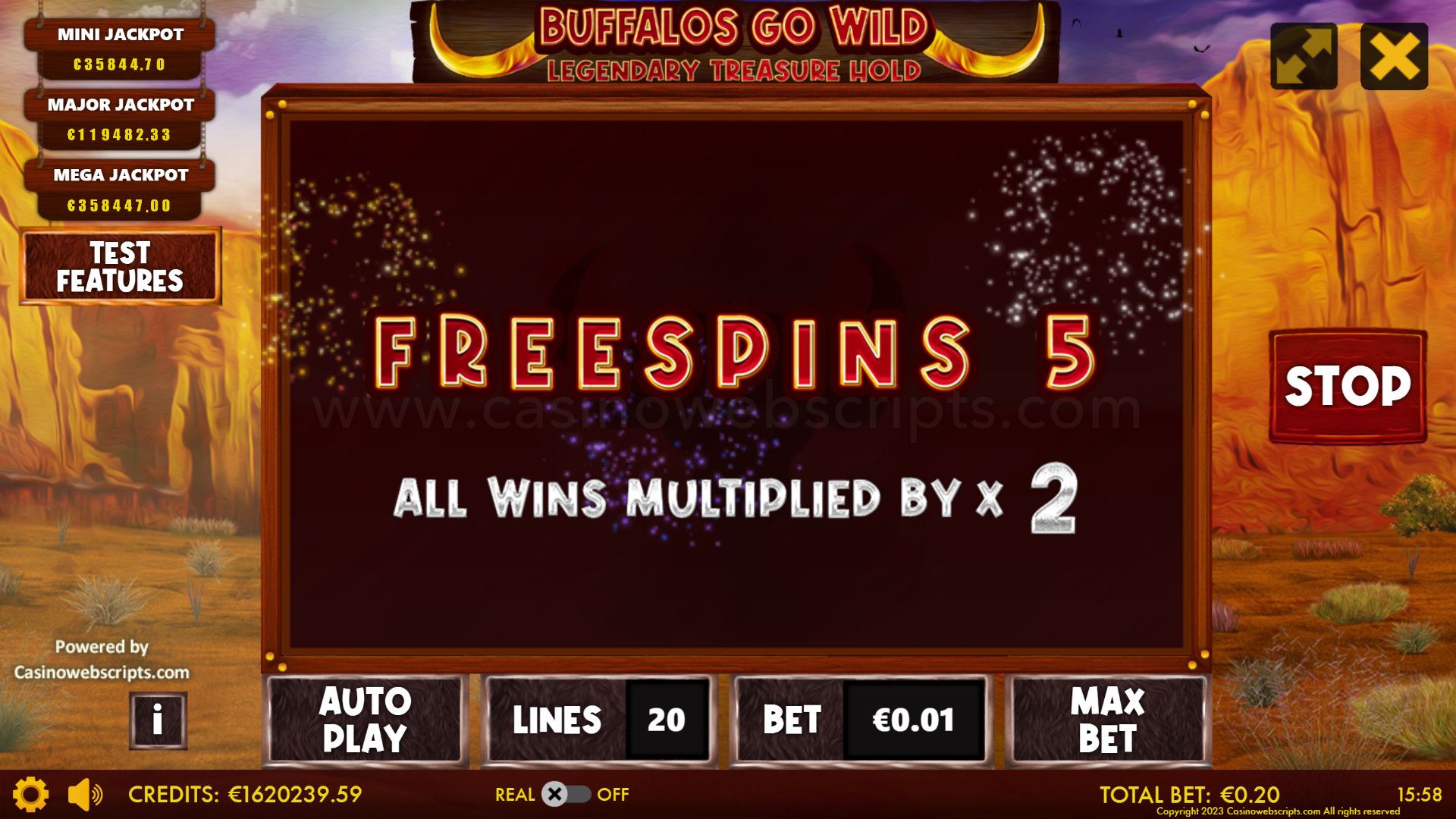 Buffalos Go Wild - Legendary Treasure Hold - FS Trigger