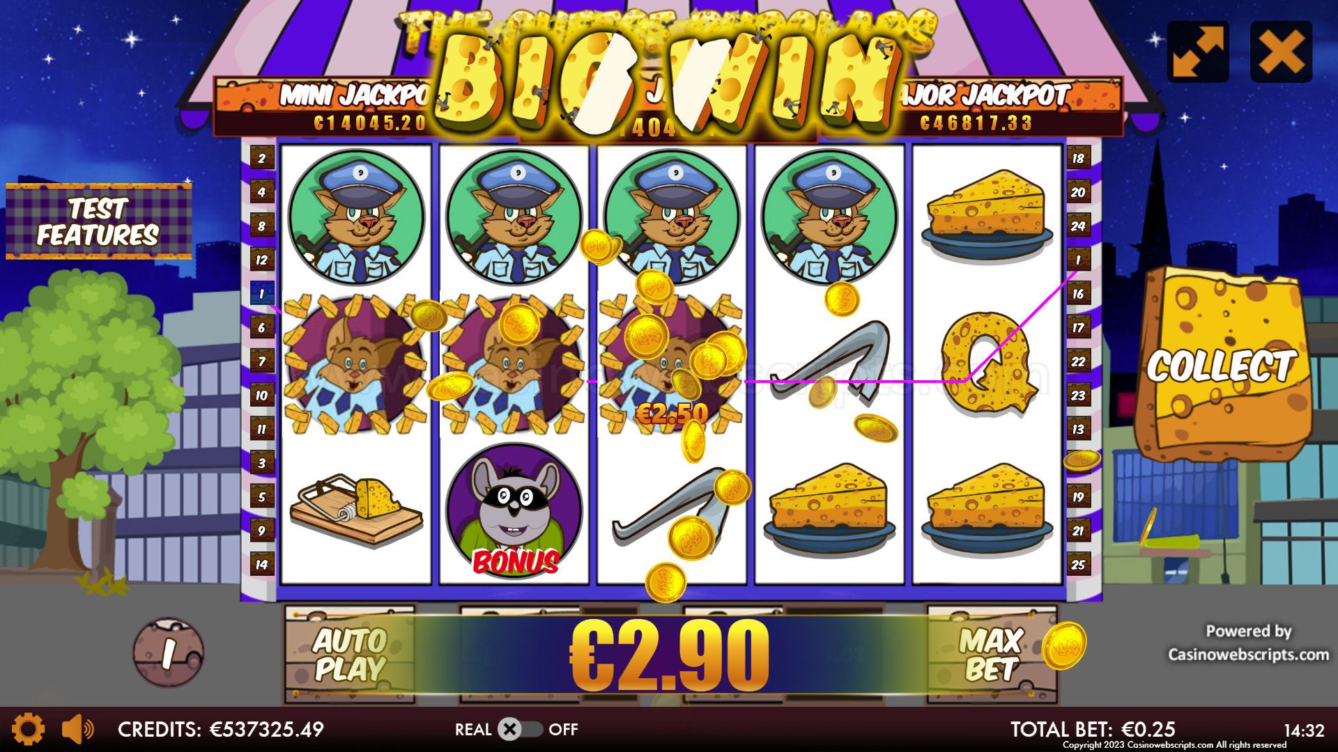 Cheese Burglars HTML5 Mobile and PC - Big Win