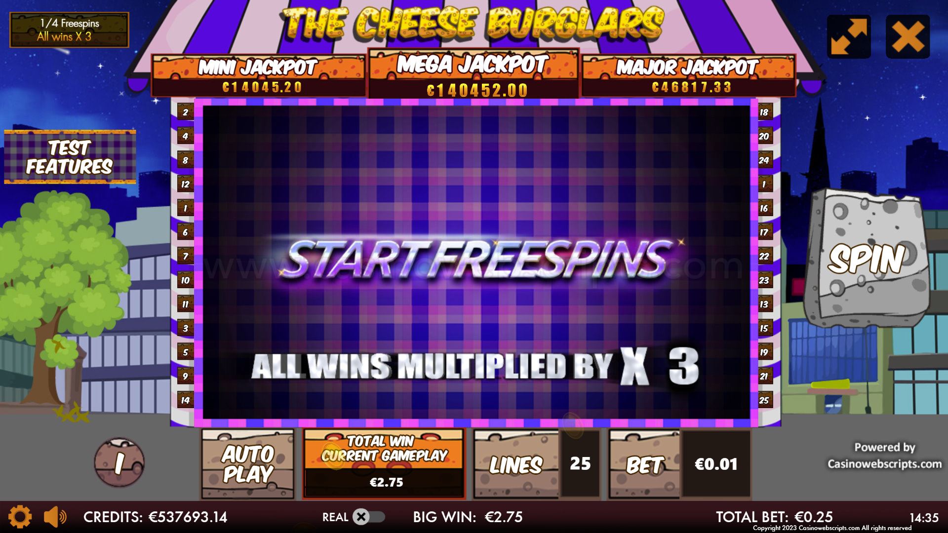 Cheese Burglars HTML5 Mobile and PC - FS Start