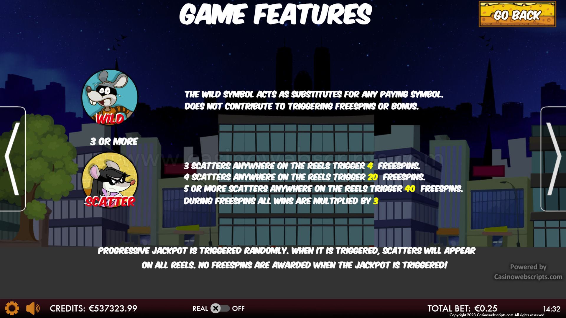 Cheese Burglars HTML5 Mobile and PC features