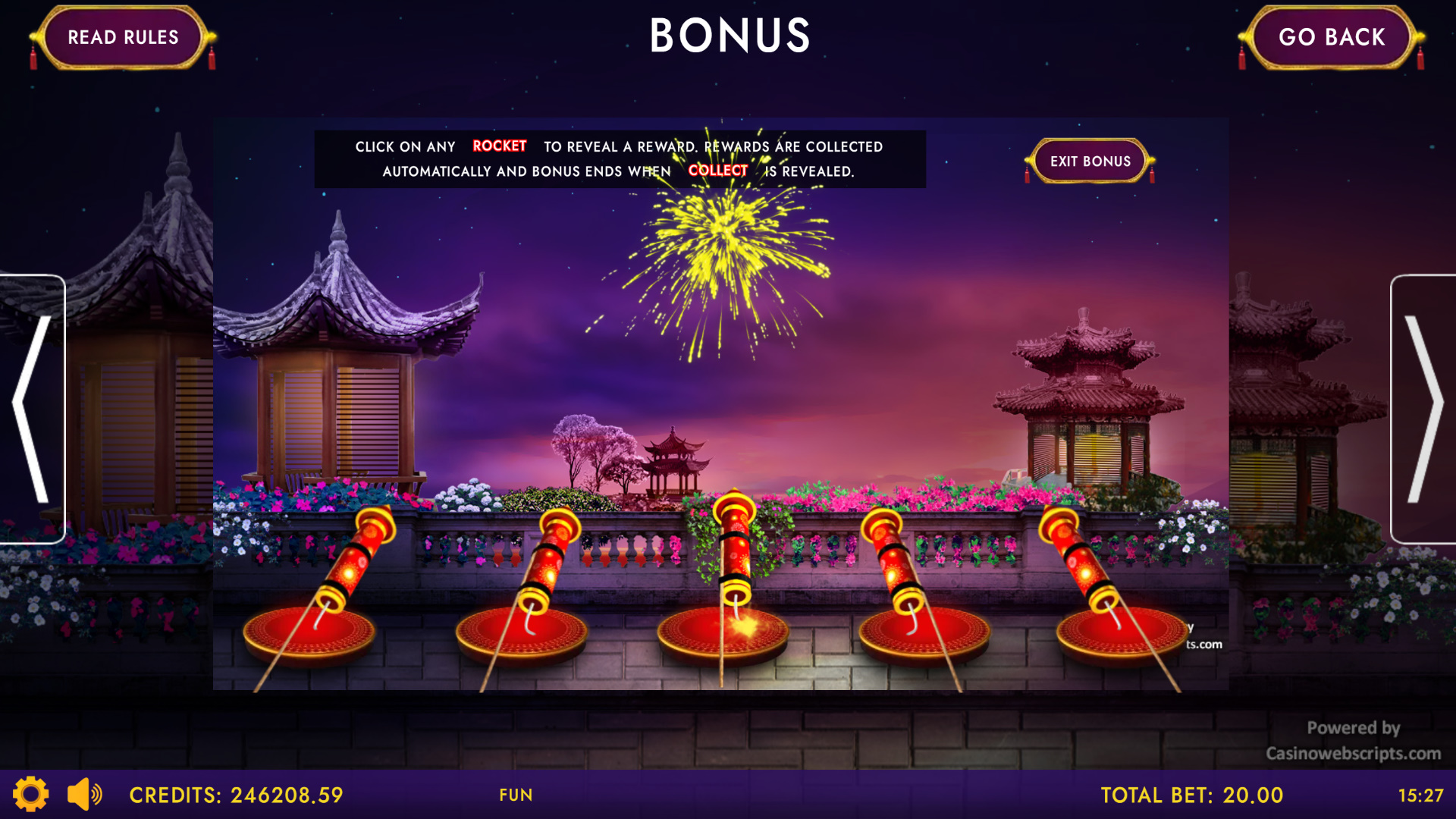 Chinese Lucky Year main game screen with Lunar New Year symbols