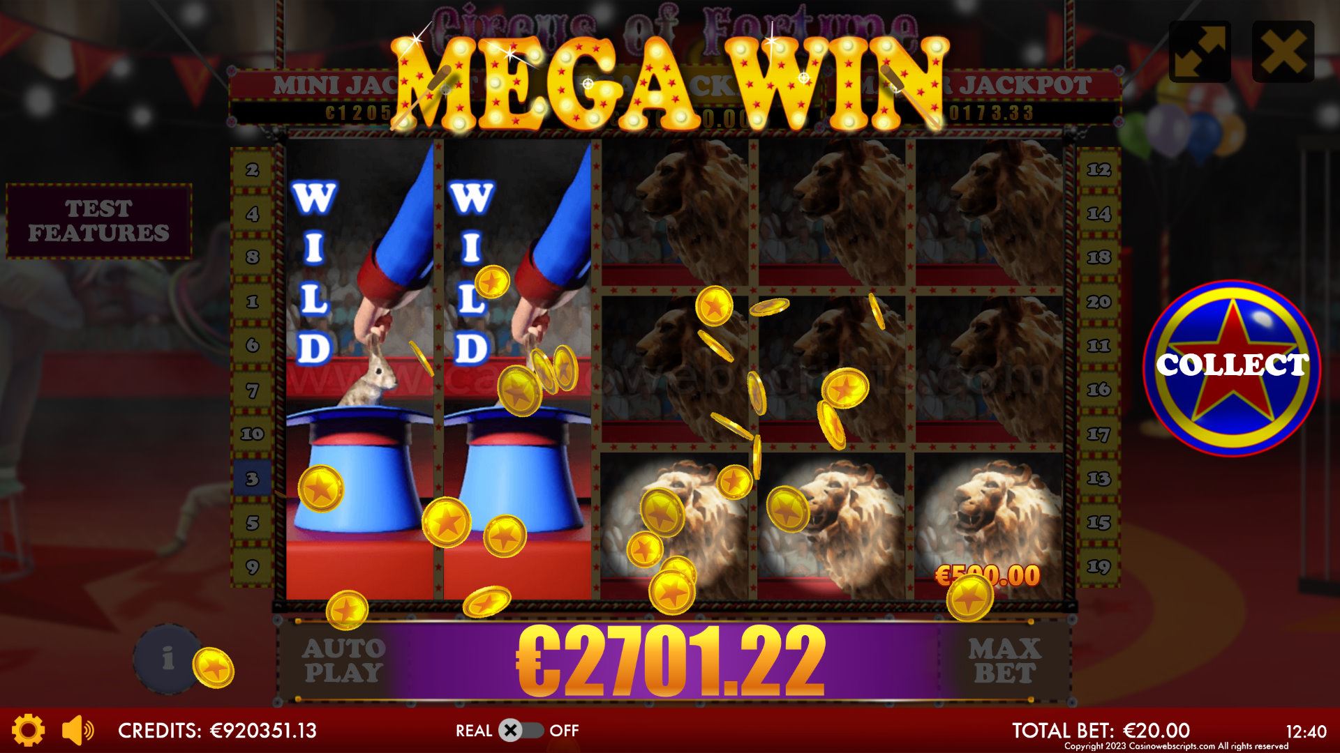 Circus of Fortune HTML5 Mobile and PC - Preview #3