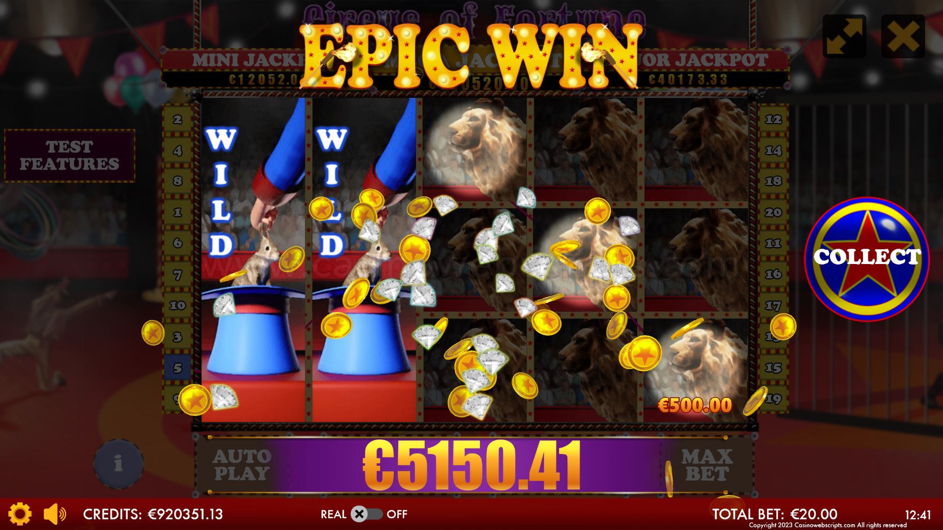 Circus of Fortune HTML5 Mobile and PC - Epic Win