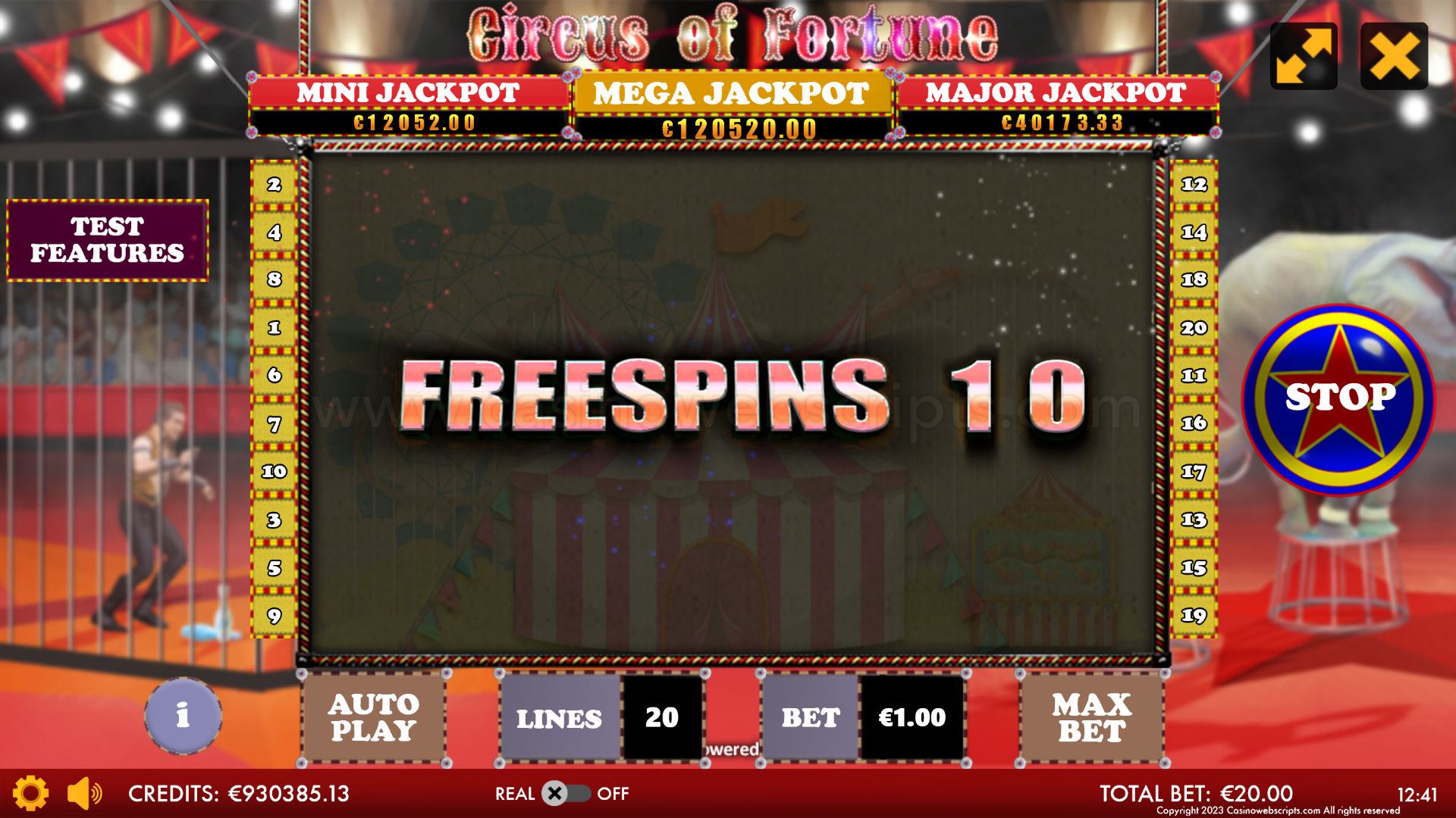 Circus of Fortune HTML5 Mobile and PC - FS Trigger