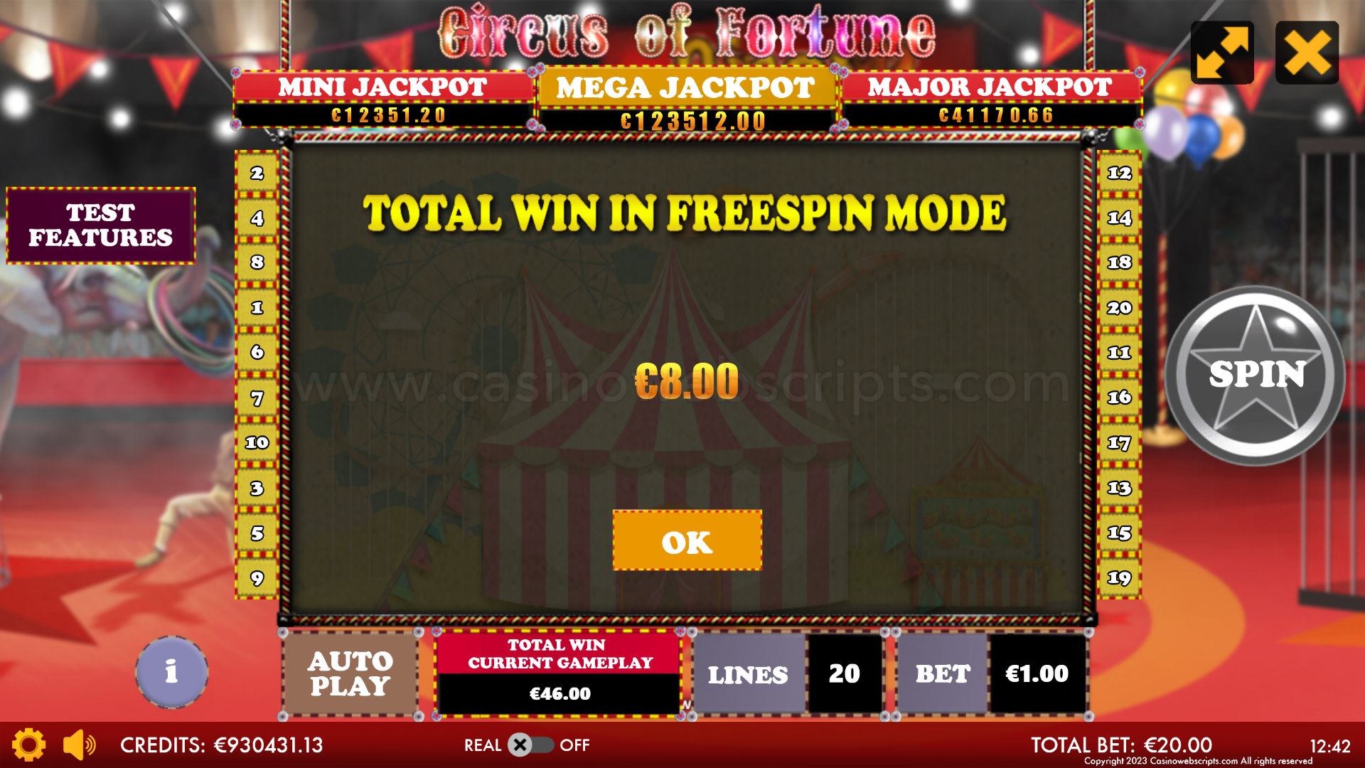 Circus of Fortune HTML5 Mobile and PC - Preview #4