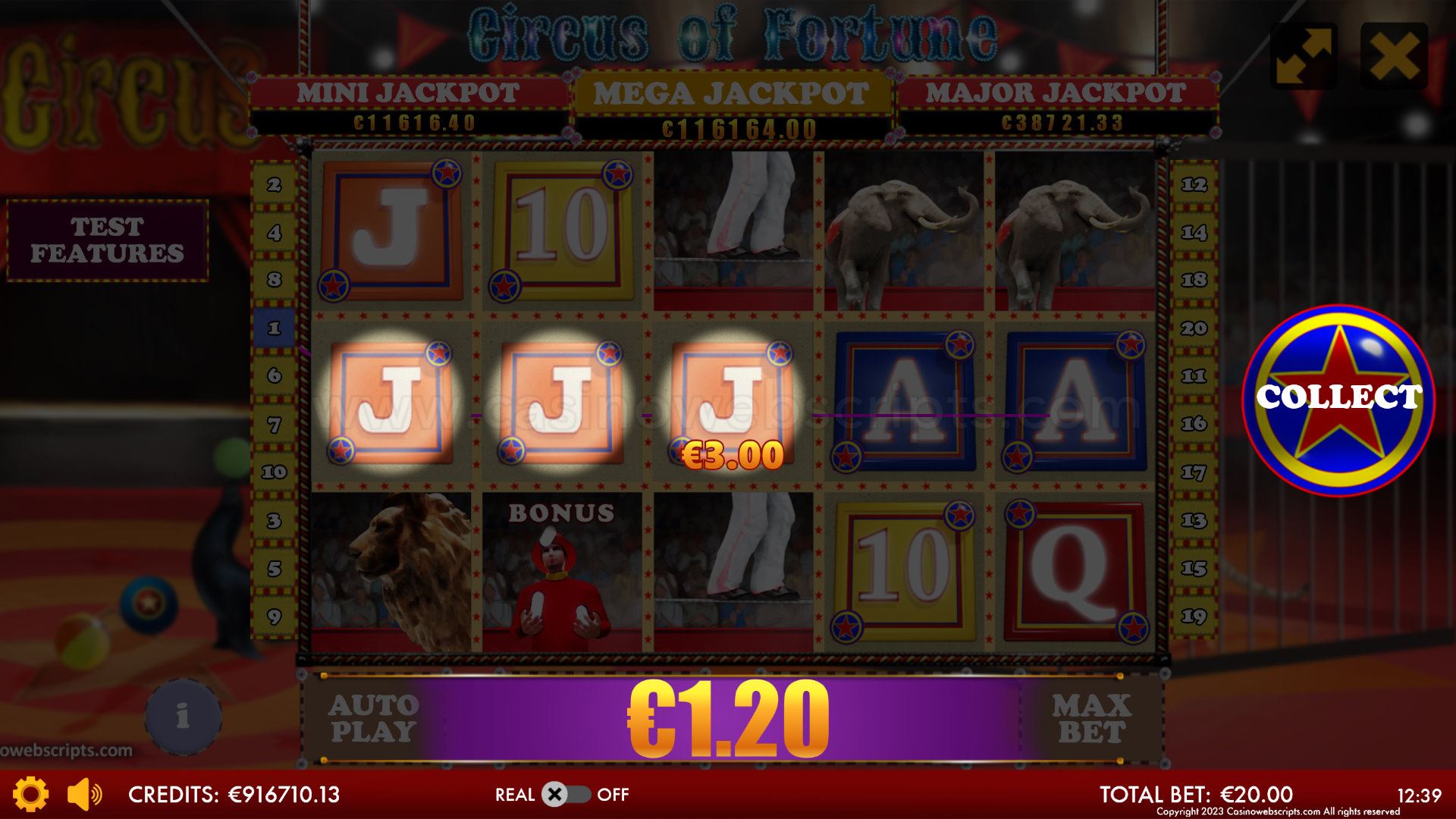 Circus of Fortune HTML5 Mobile and PC - Win