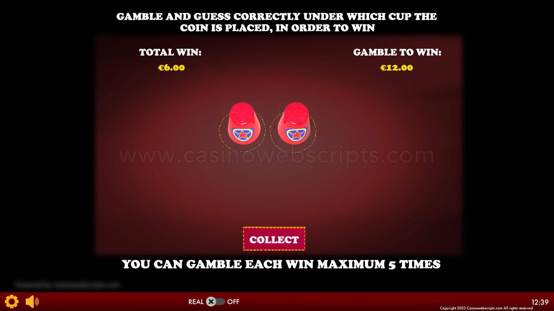 Circus of Fortune HTML5 Mobile and PC - Gamble