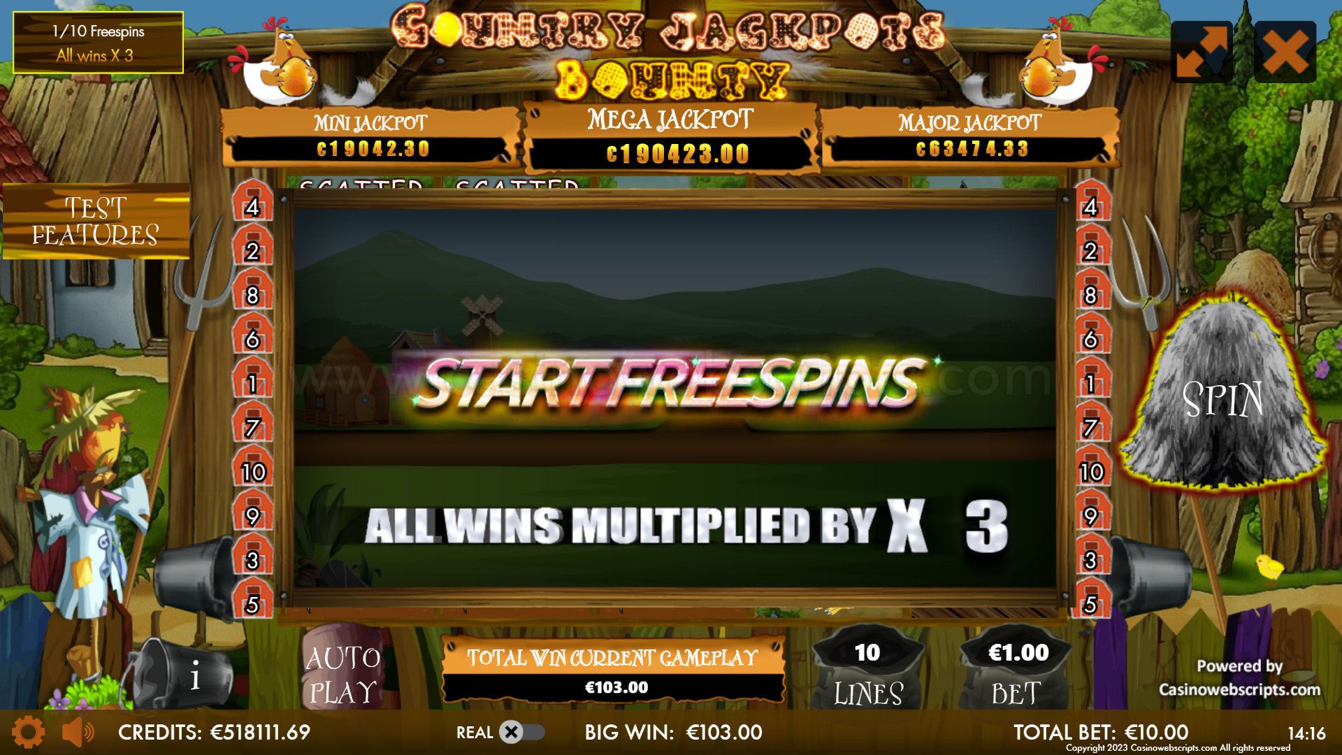 Country Jackpots Bounty Mobile and PC - FS Start