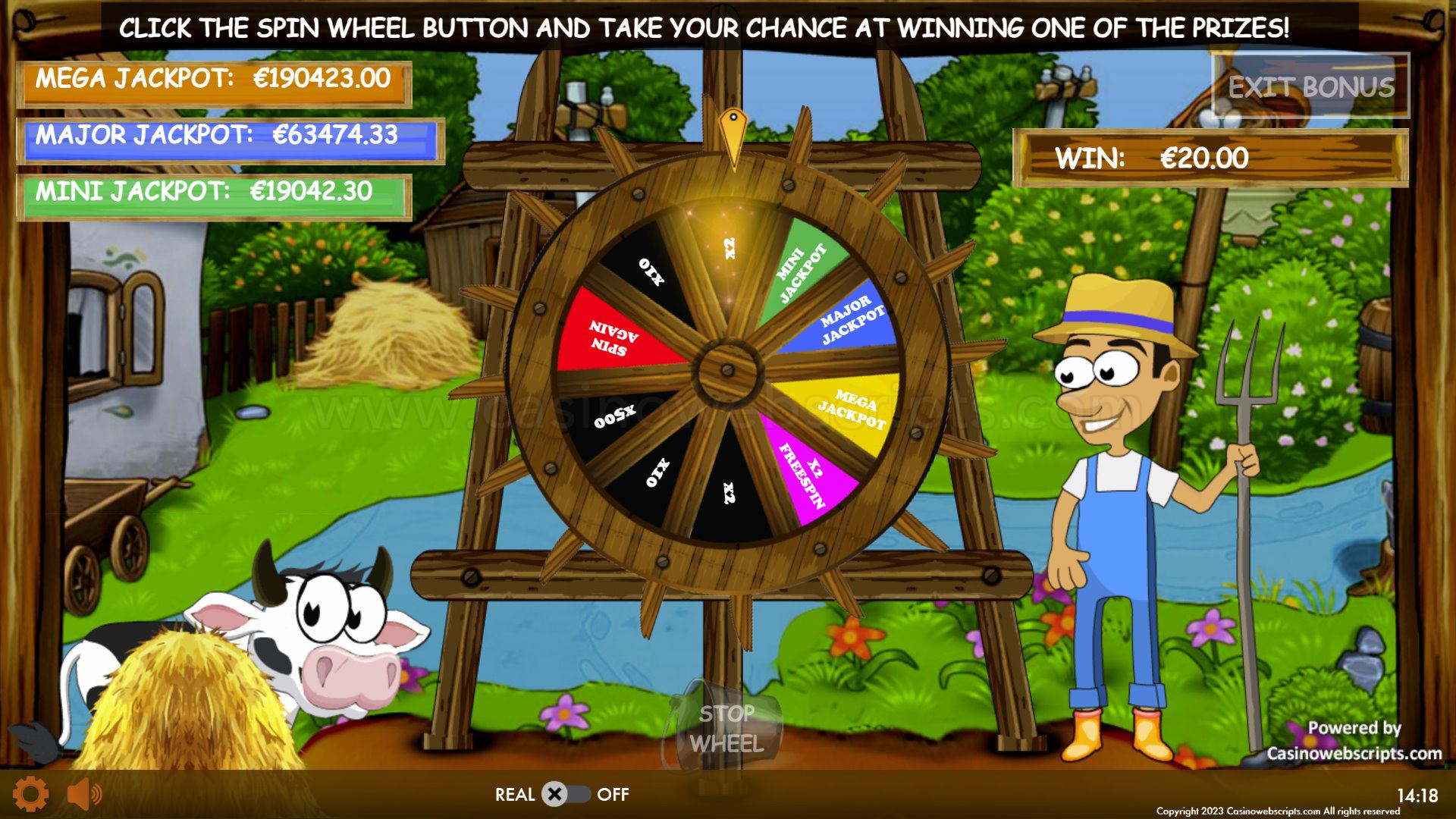 Country Jackpots Bounty Mobile and PC - BONUS WHEEL