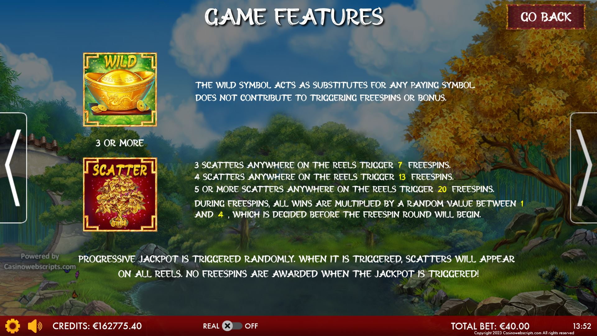 Emperor Treasure Garden - Magical Hold and Win - Features