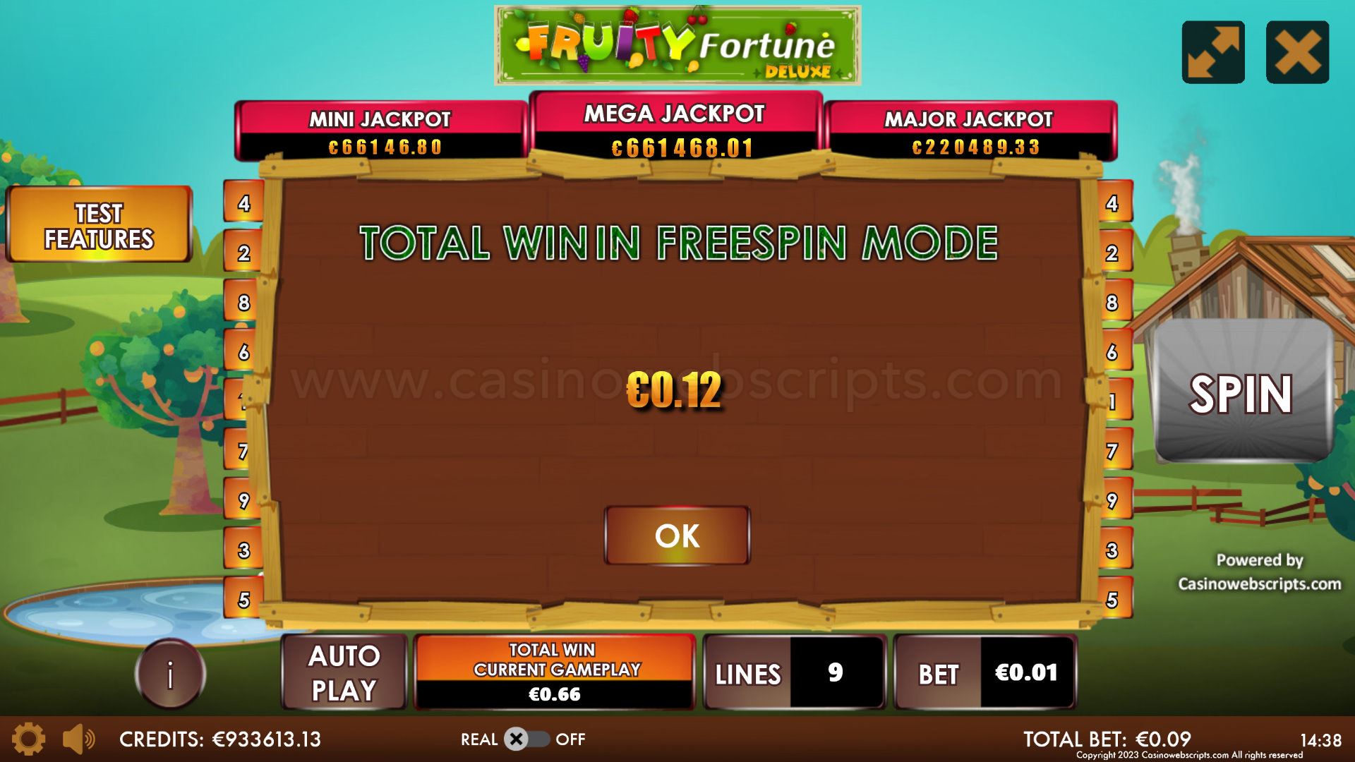 Fruity Fortune Deluxe HTML5 Mobile and PC - Preview