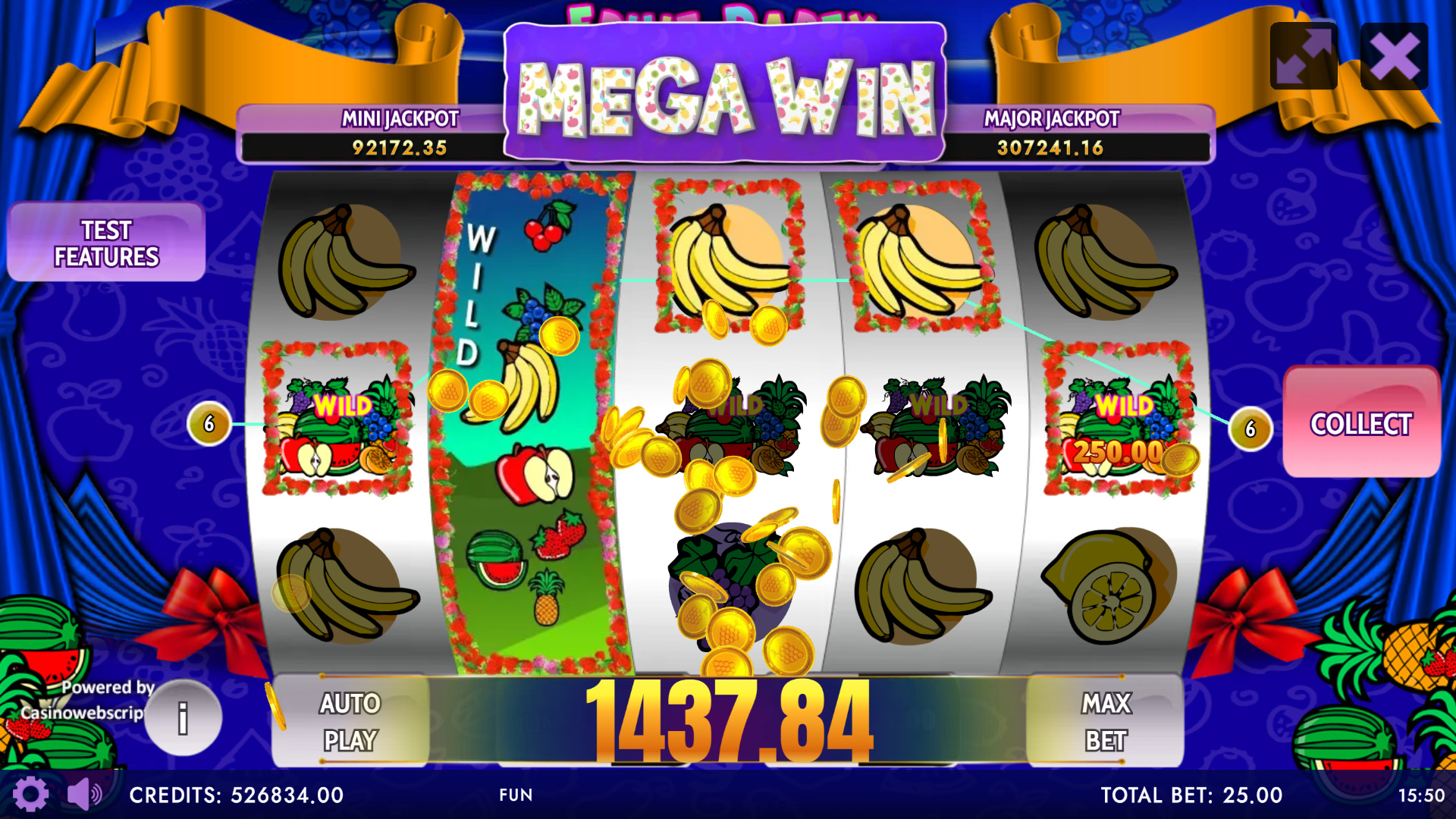 Fruit Party Non-Stop HTML5 Mobile and PC - Mega Win