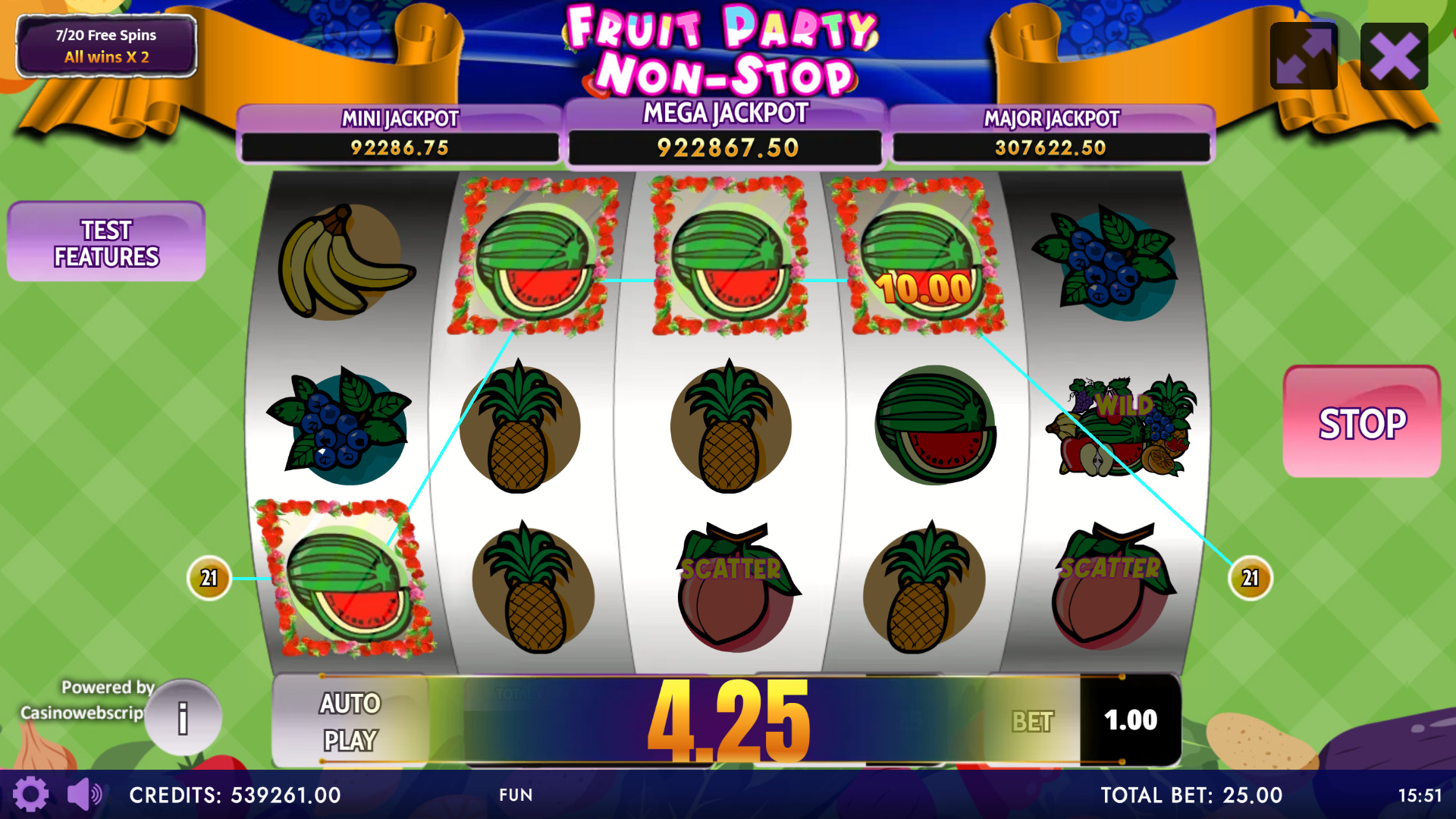 Fruit Party Non-Stop HTML5 Mobile and PC - Preview #3