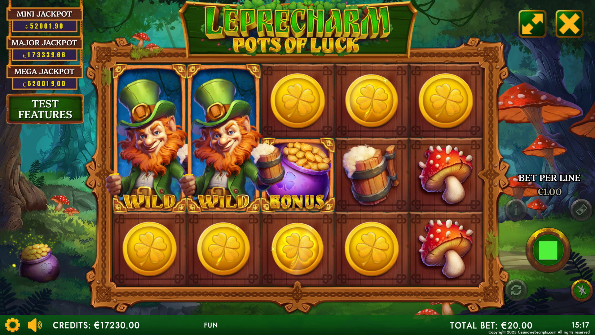 Leprecharm expanding wild reel