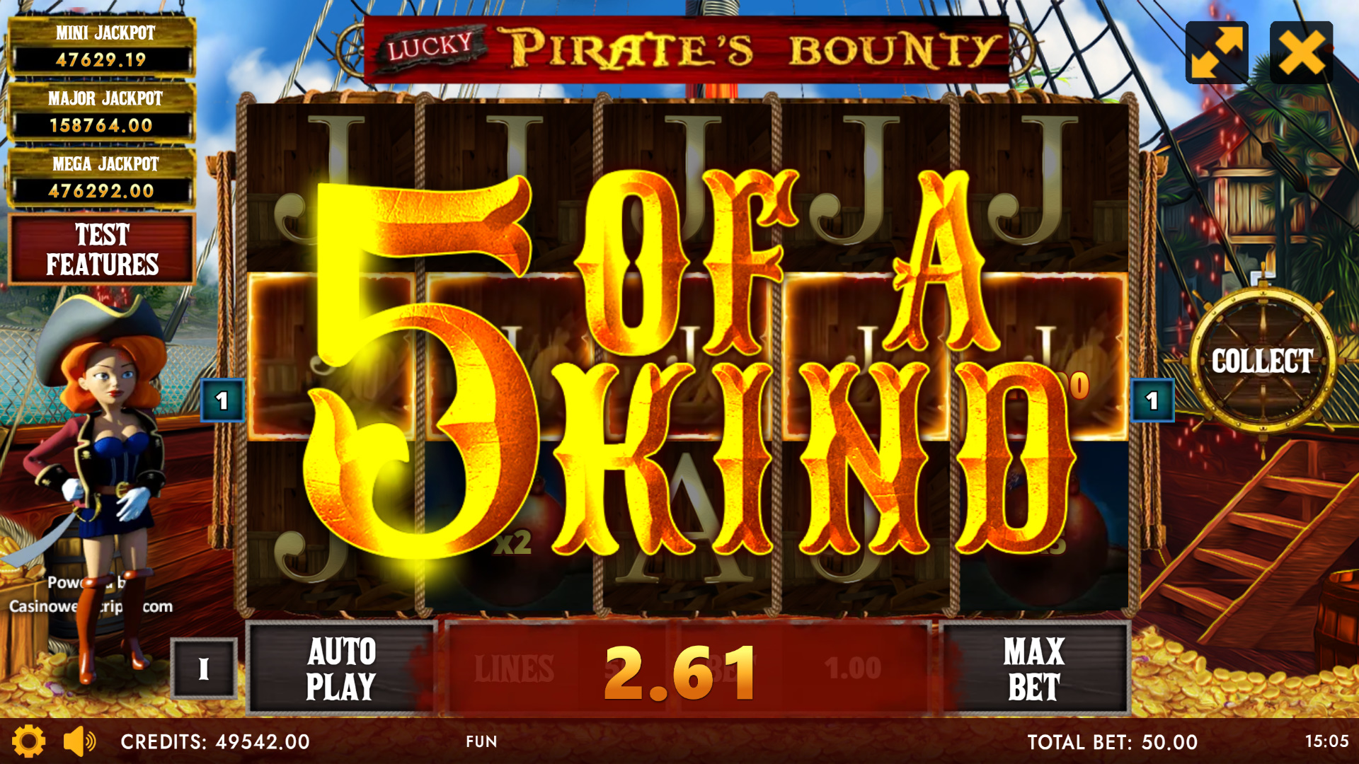 Lucky Pirate Bounty - HoldnWin - 5 of a Kind