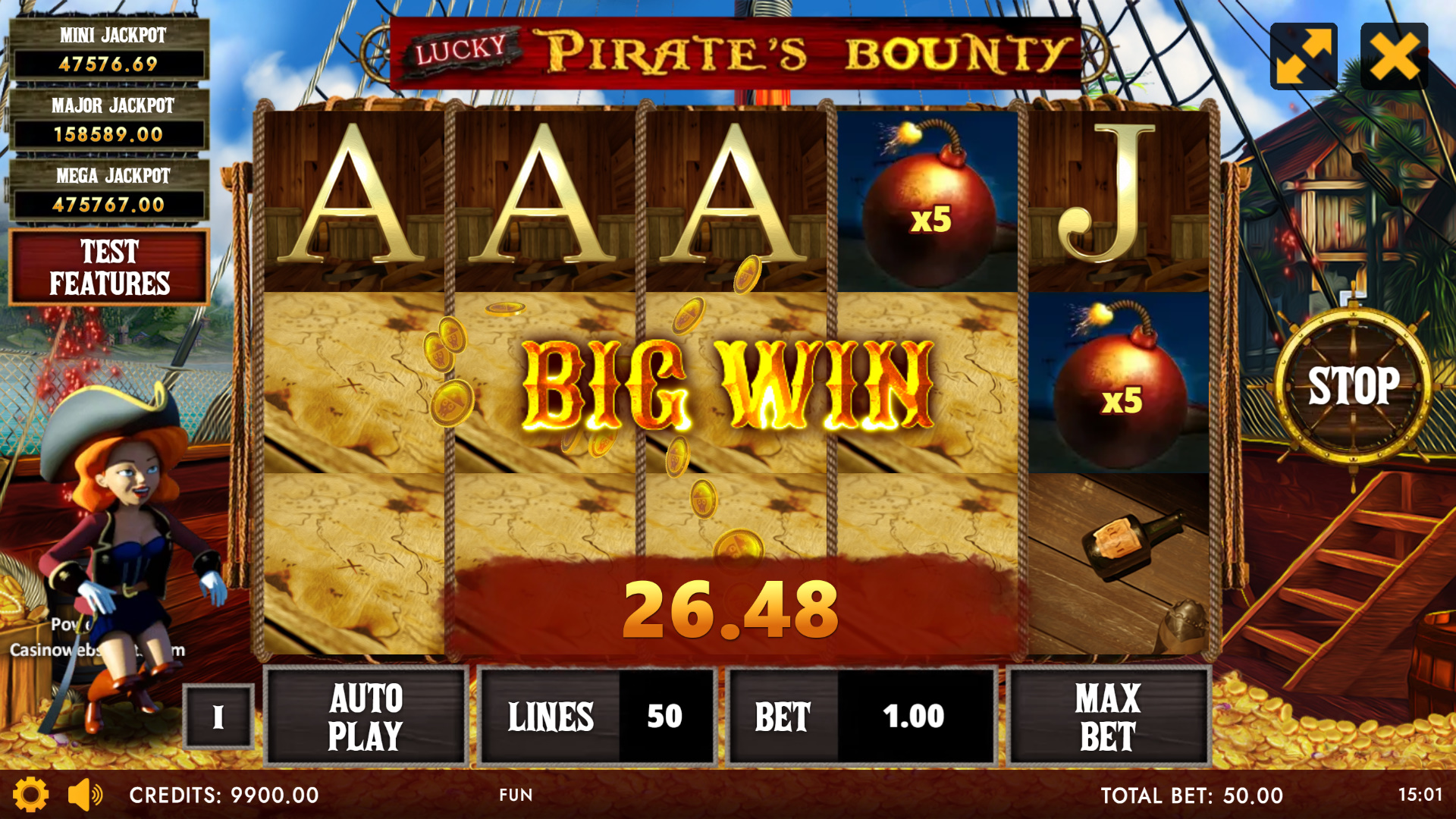 Lucky Pirate Bounty - HoldnWin - Big Win