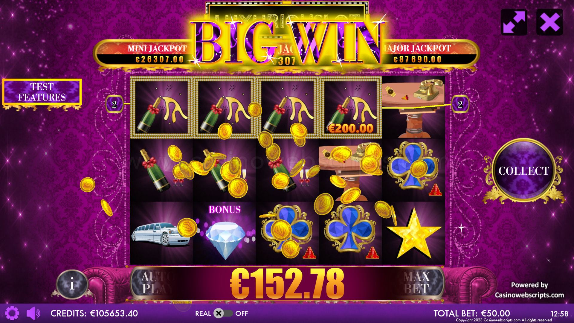 Luxuriouslot Mobile and PC - Big Win